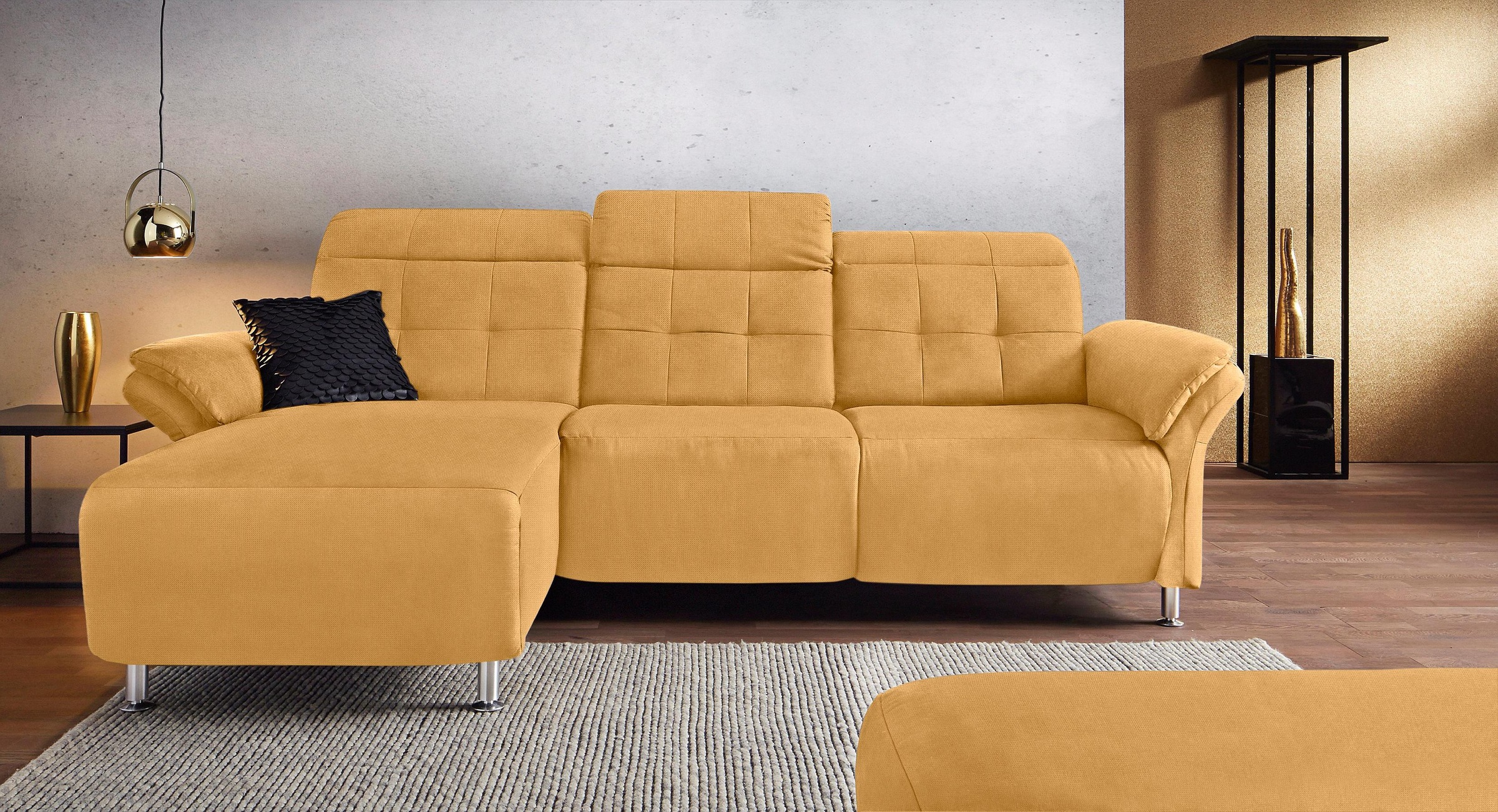 Home affaire Ecksofa »Manhattan L-Form« 2 Sitze mit elektrischer Relaxfunkt günstig online kaufen