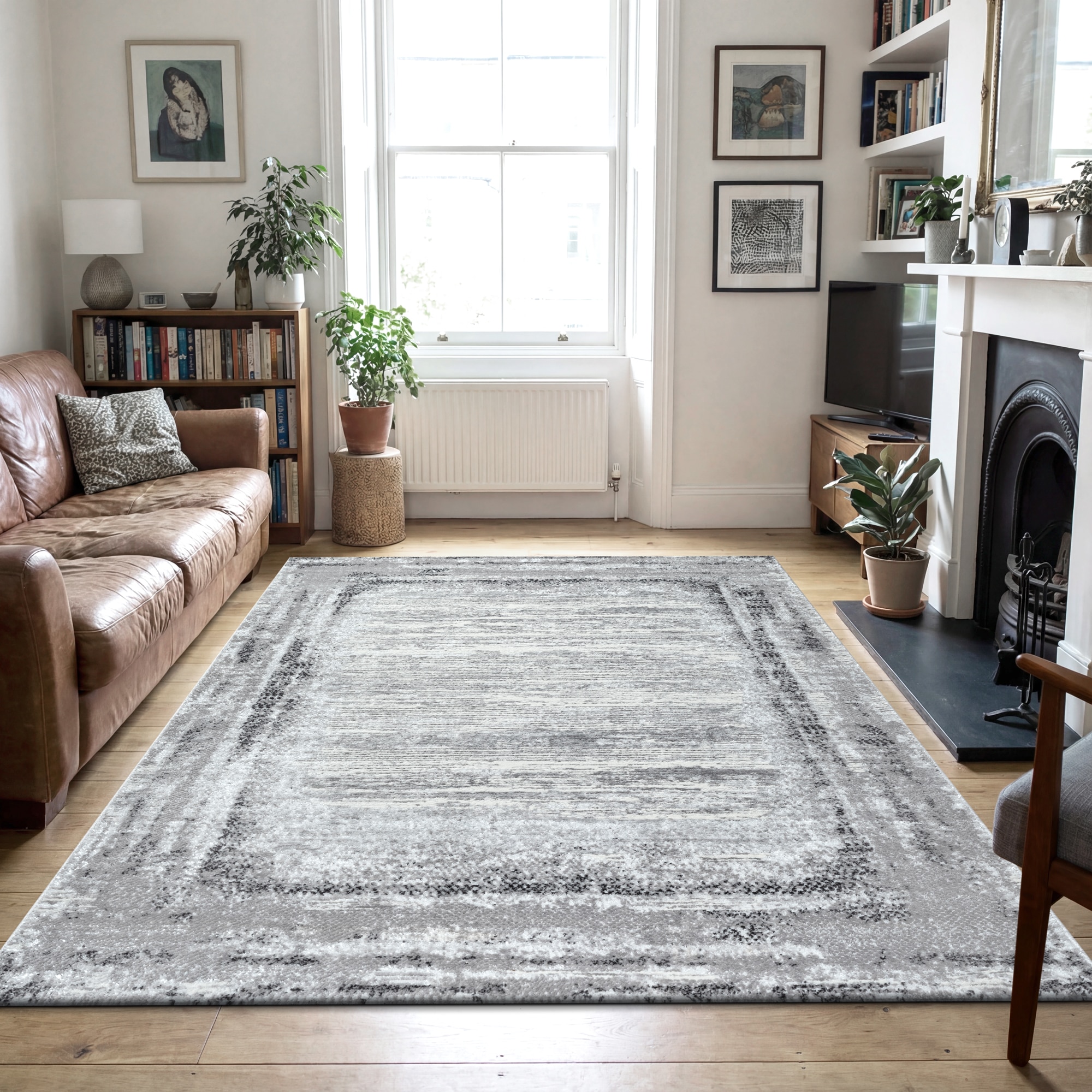 Sanat Teppich »Harmony 3215 , auch als Läufer« rechteckig 12 mm Höhe Wohnzimmer, Kurzflor, modern, Bordüre, Schlafzimmer
