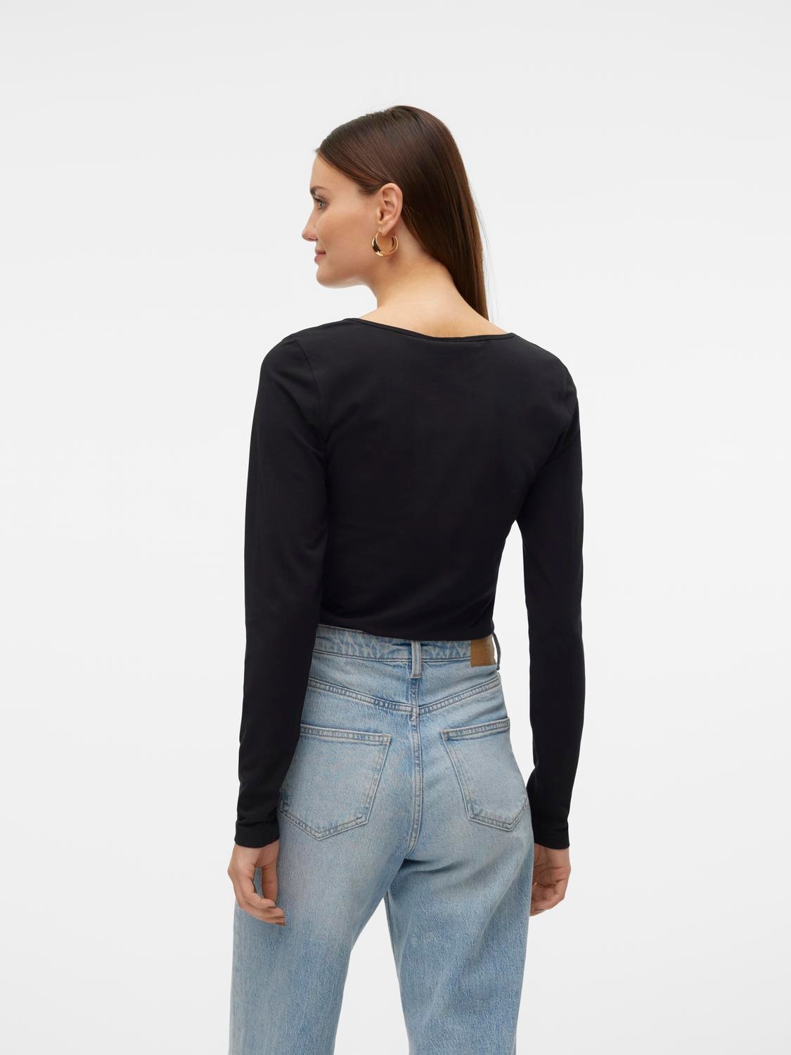 Vero Moda Langarmshirt »VMLULU LS U-NECK TOP JRS GA NOOS«