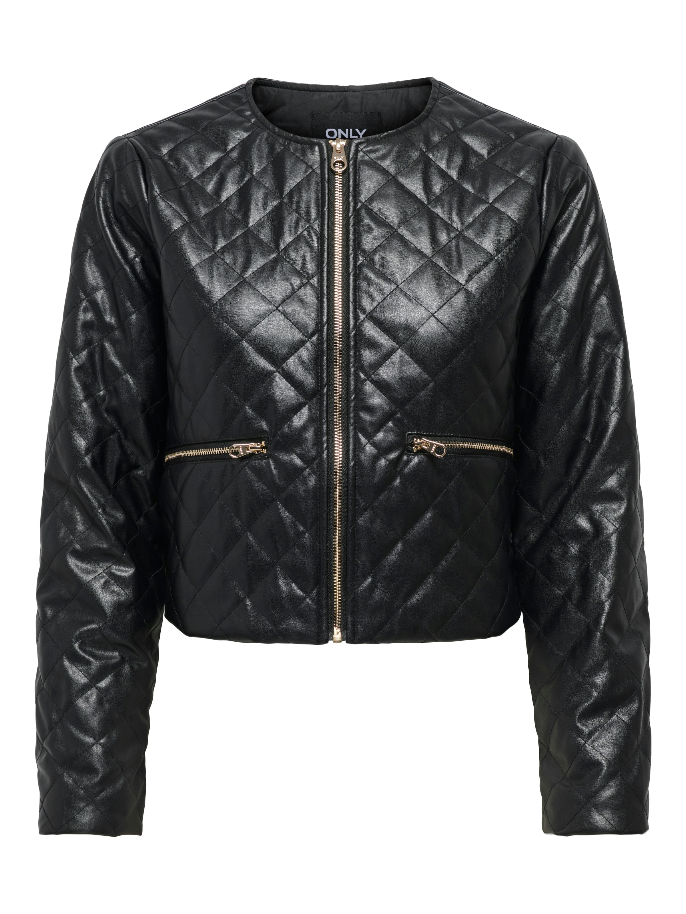 ONLY Lederimitatjacke »ONLJACKIE FAUX LEATHER JACKET CC OTW« Lederimitat, gesteppte Optik, Reißverschlusstaschen
