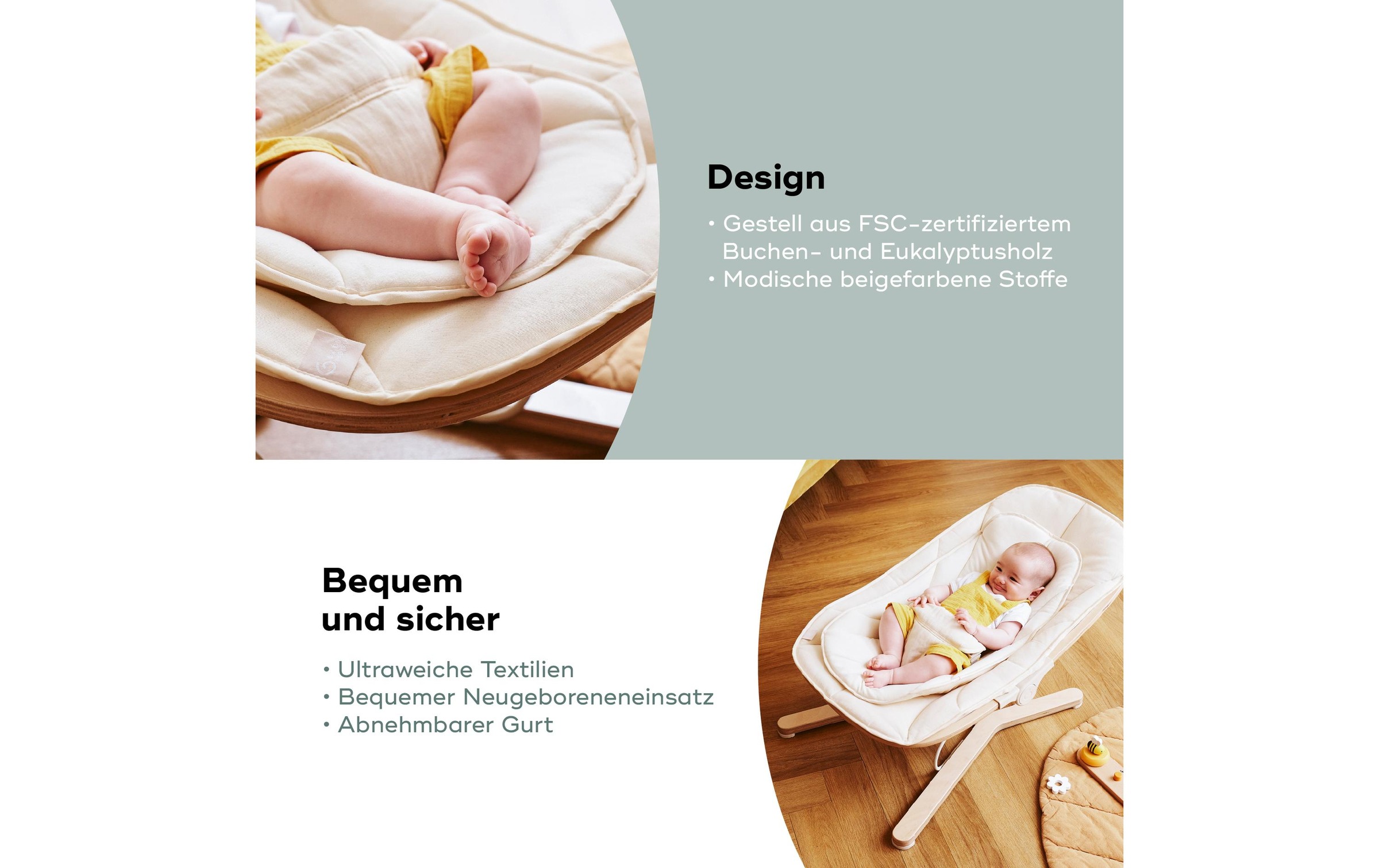 BABYMOOV Babywippe »Swoon Flow« Mitwachsende Babywippe bis 18 kg