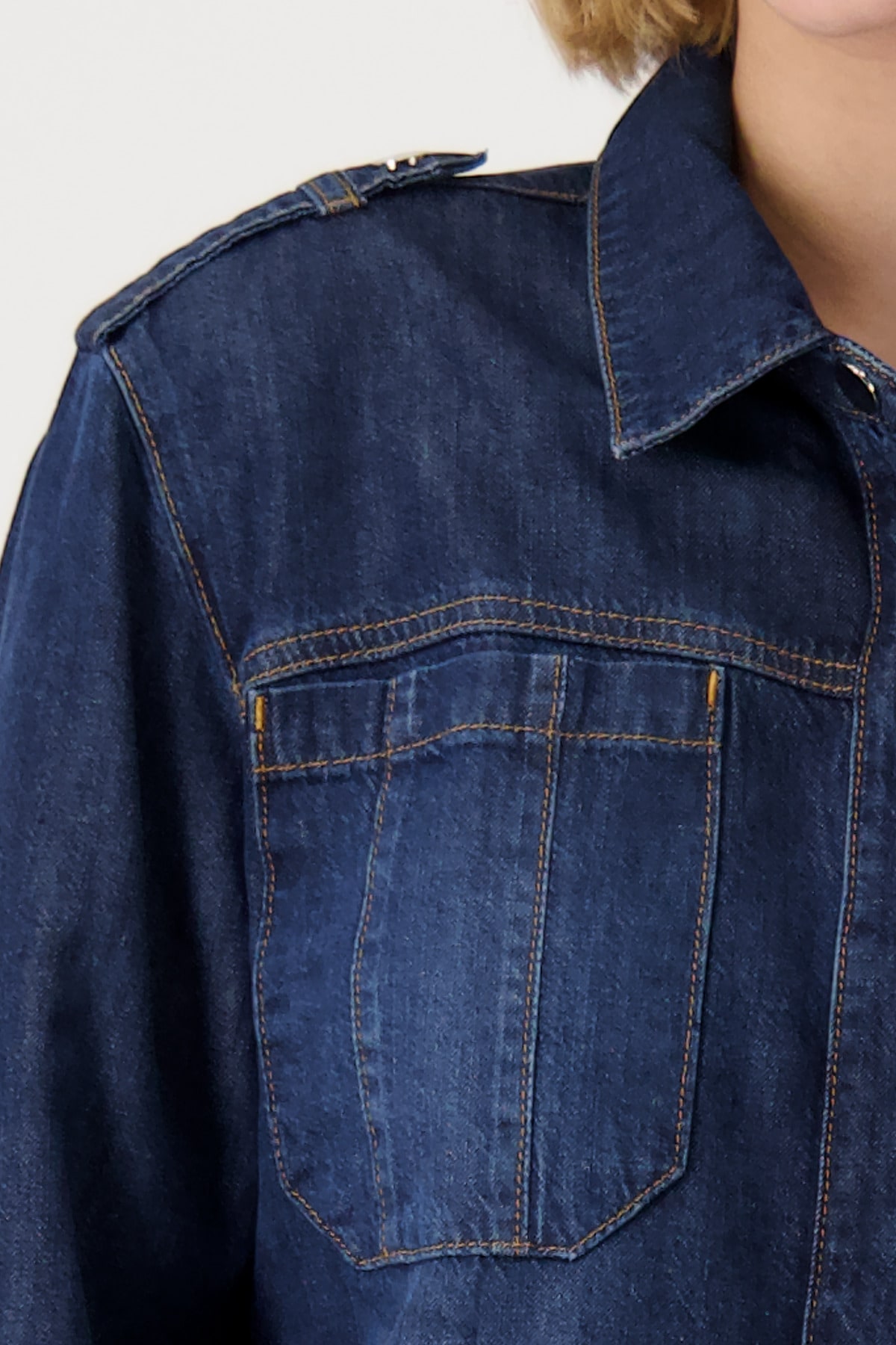 Monari Jeansblazer, mit aufgesetzten Taschen