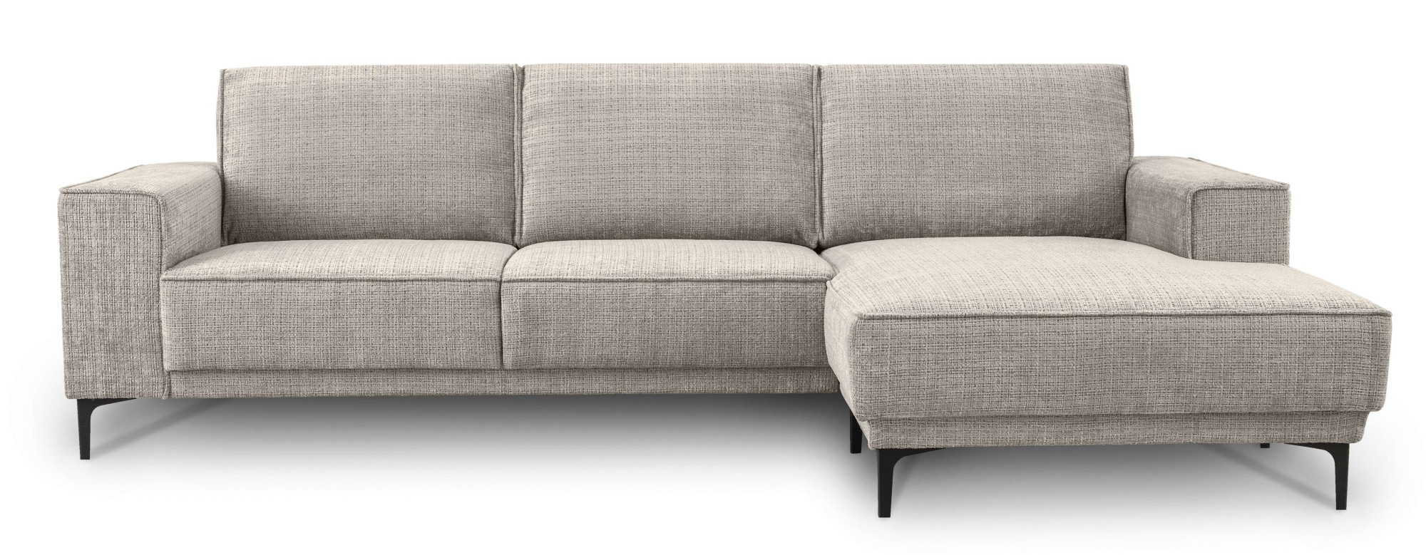Places of Style Ecksofa »Polsterecke Oland, Struktur, Flachgewebe, Luxus-Mi günstig online kaufen