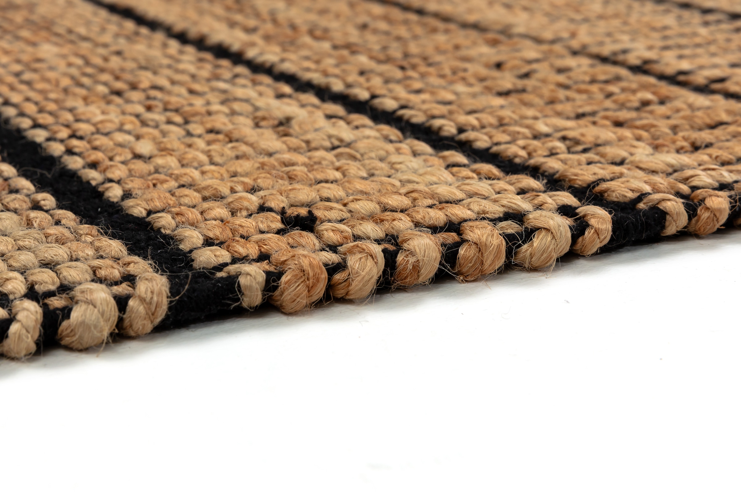 SCHÖNER WOHNEN-Kollektion Teppich »Nalaya« rechteckig 10 mm Höhe Jute/Baumwolle, rustikale Haptik, Streifenoptik, Wohnzimmer
