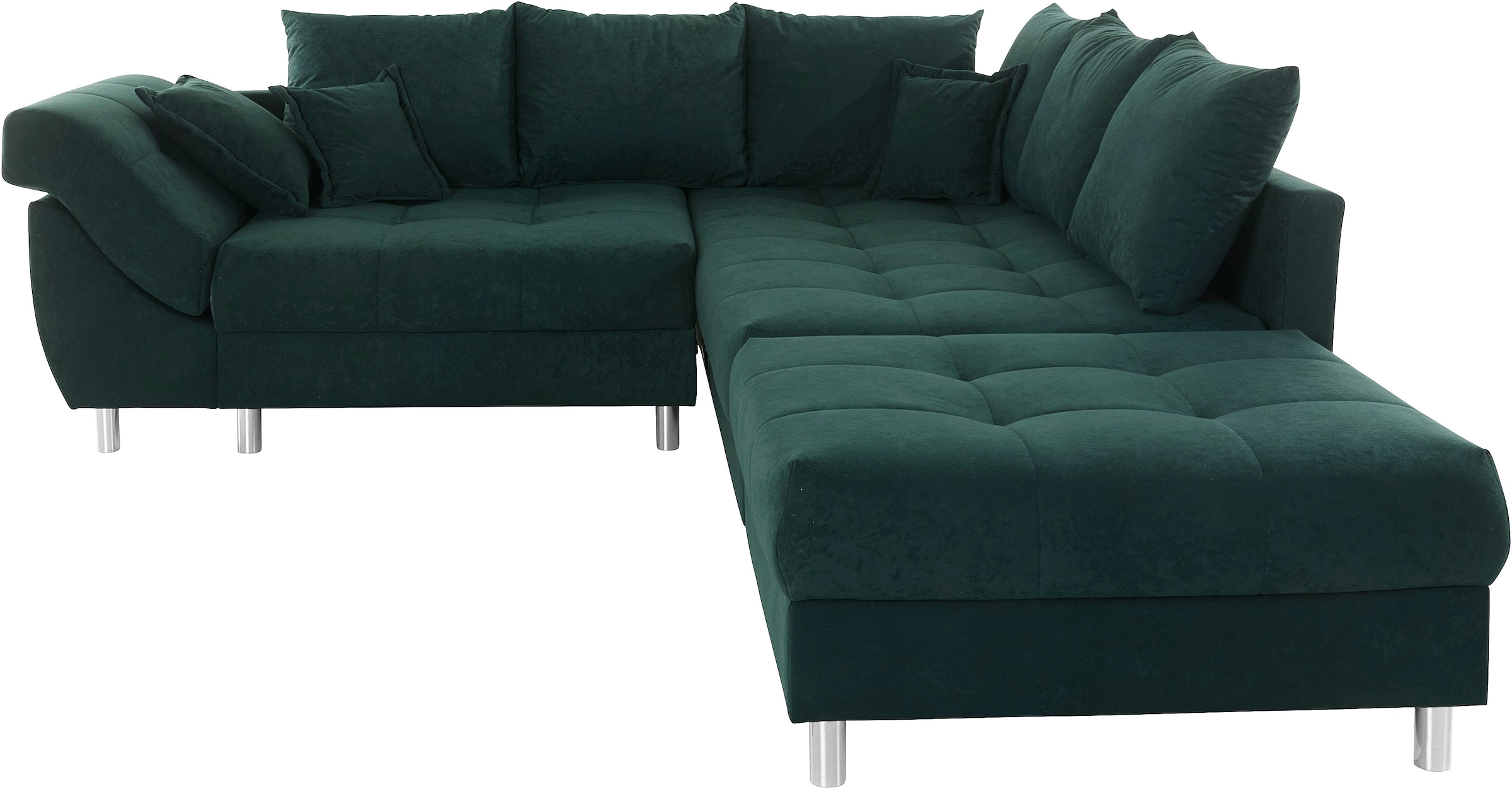 COLLECTION AB Ecksofa »(Spar-Set) Innsbruck L-Form und Hocker«, (Spar-Set), Ecksofa und Hocker, Recamiere links oder rechts montierbar
