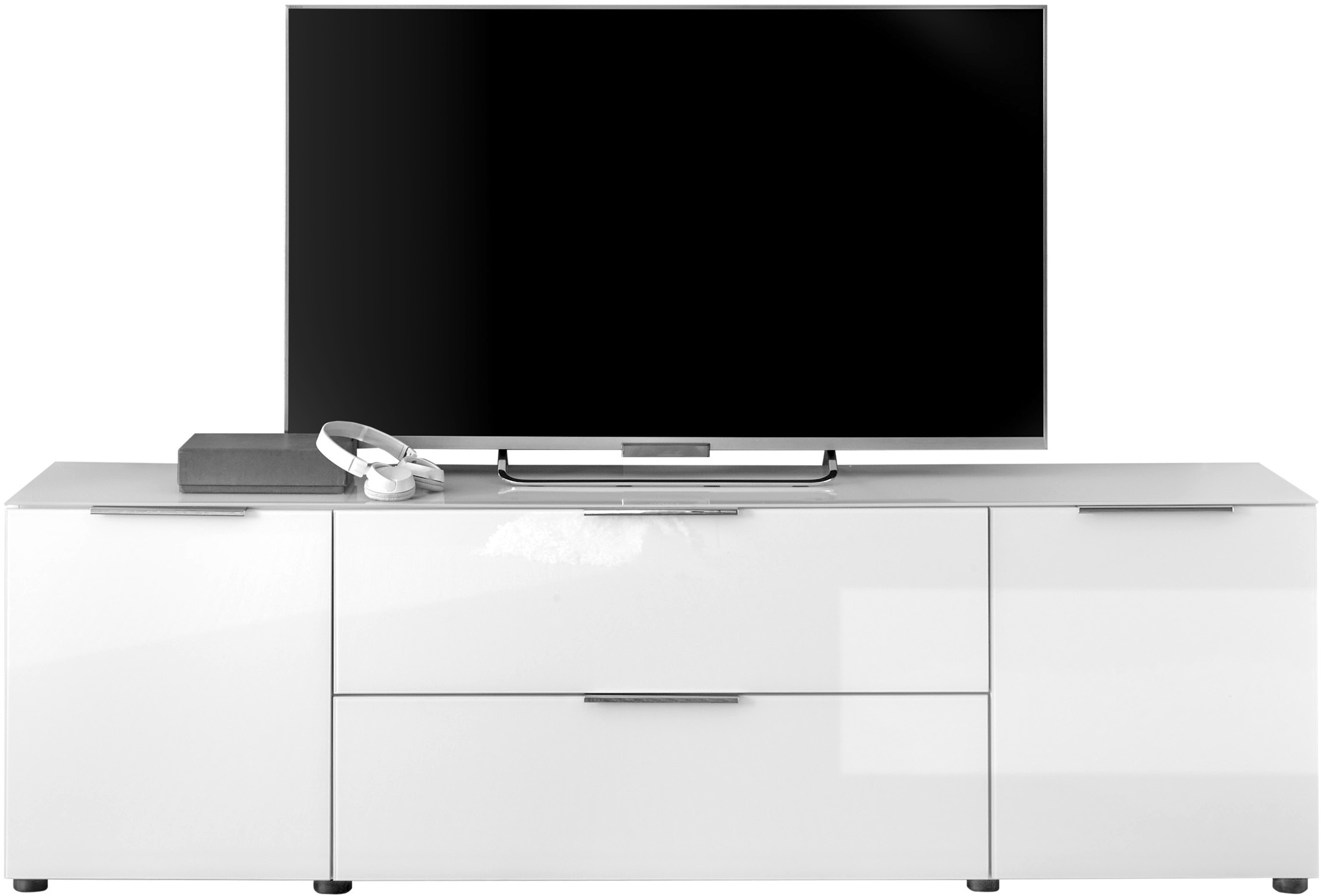 HBZ Lowboard »Santorin, BxHxT 180x99x40 cm«, (1 St.), Breite 180cm, Softclose für Türen und Schubkästen, Melaminbeschichtung
