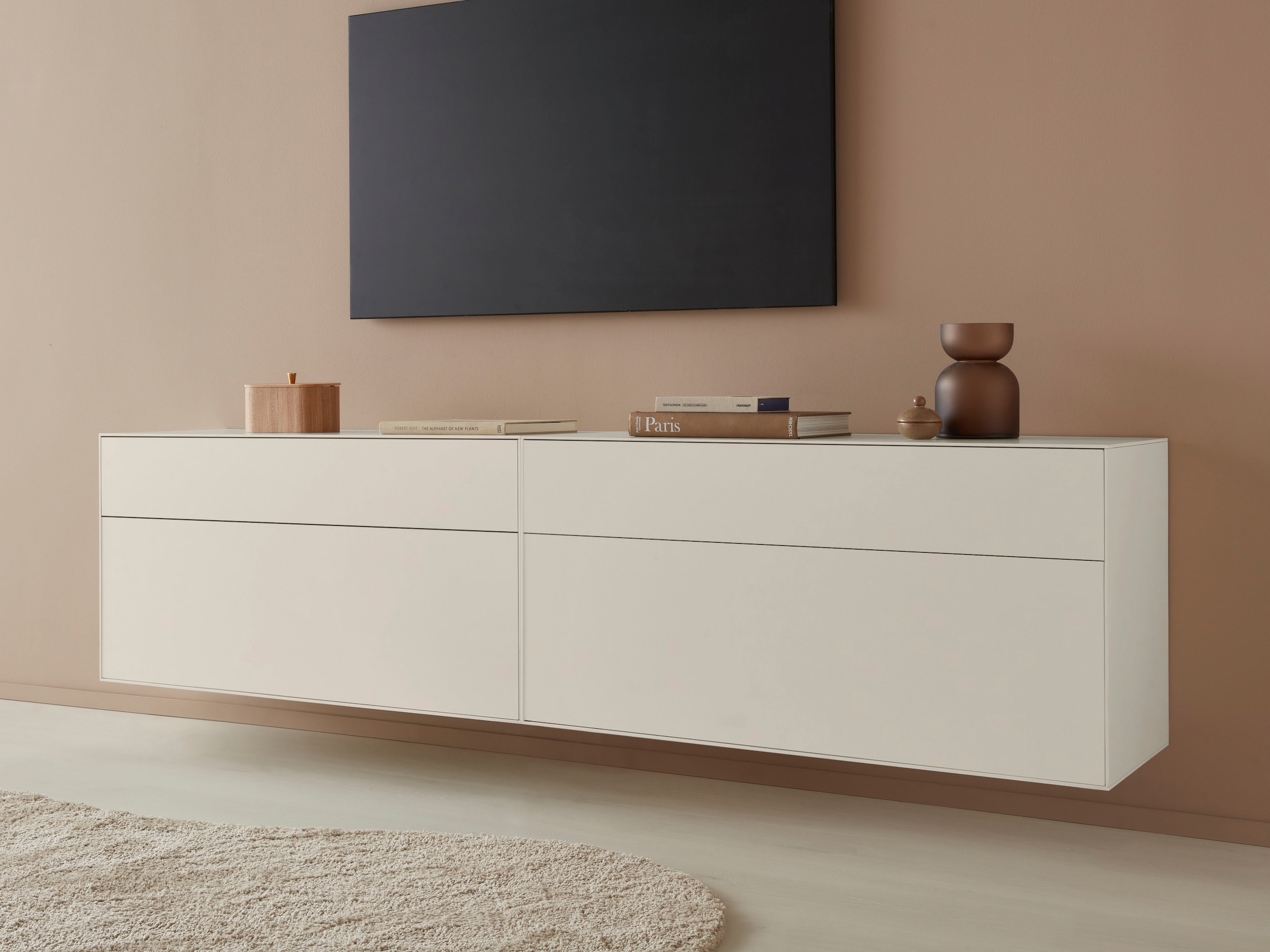 LeGer Home by Lena Gercke Lowboard »Essentials«, Breite: 112 cm, MDF lackiert, Push-to-open-Funktion