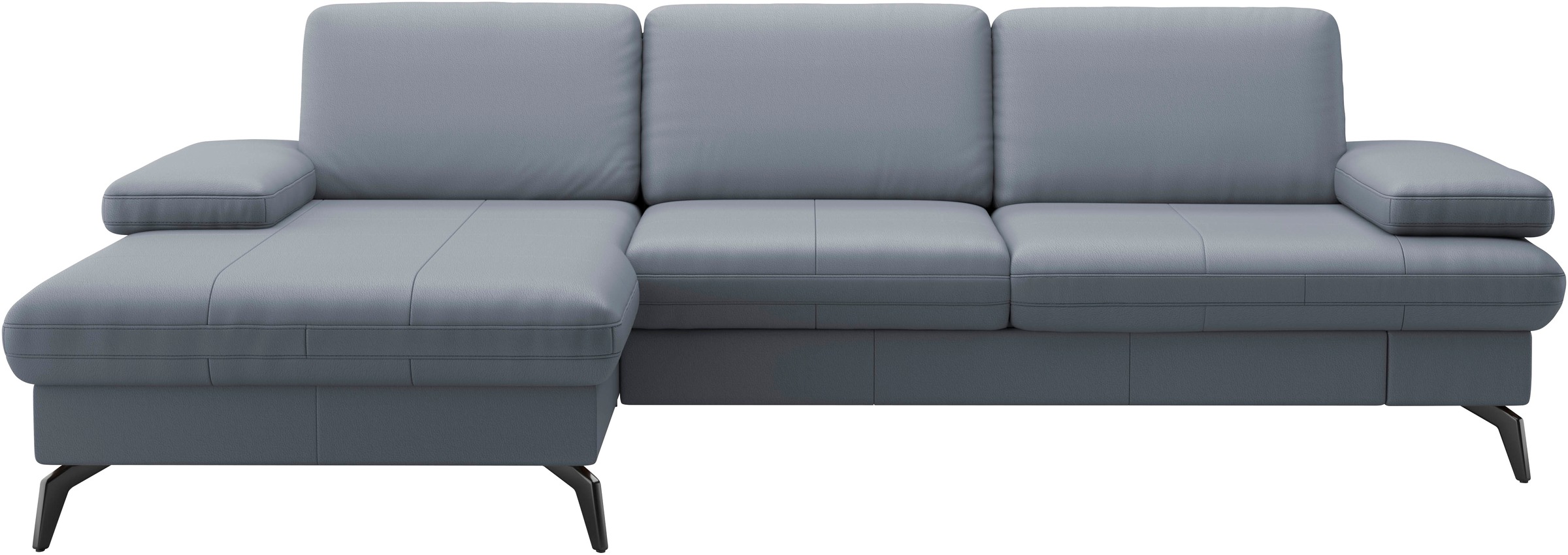 sit&more Ecksofa »Morris L-Form, inkl. Sitztiefenverstellung«, wahlweise mit Armteilverstellung, Bettfunktion & Bettkasten