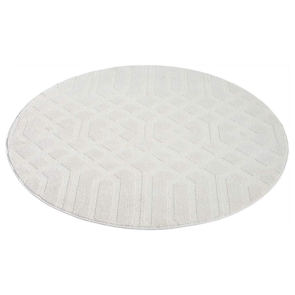 Carpet City Teppich »FLAIR138«, rund, 11 mm Höhe, Kurzflor-Teppich, Skandi- günstig online kaufen
