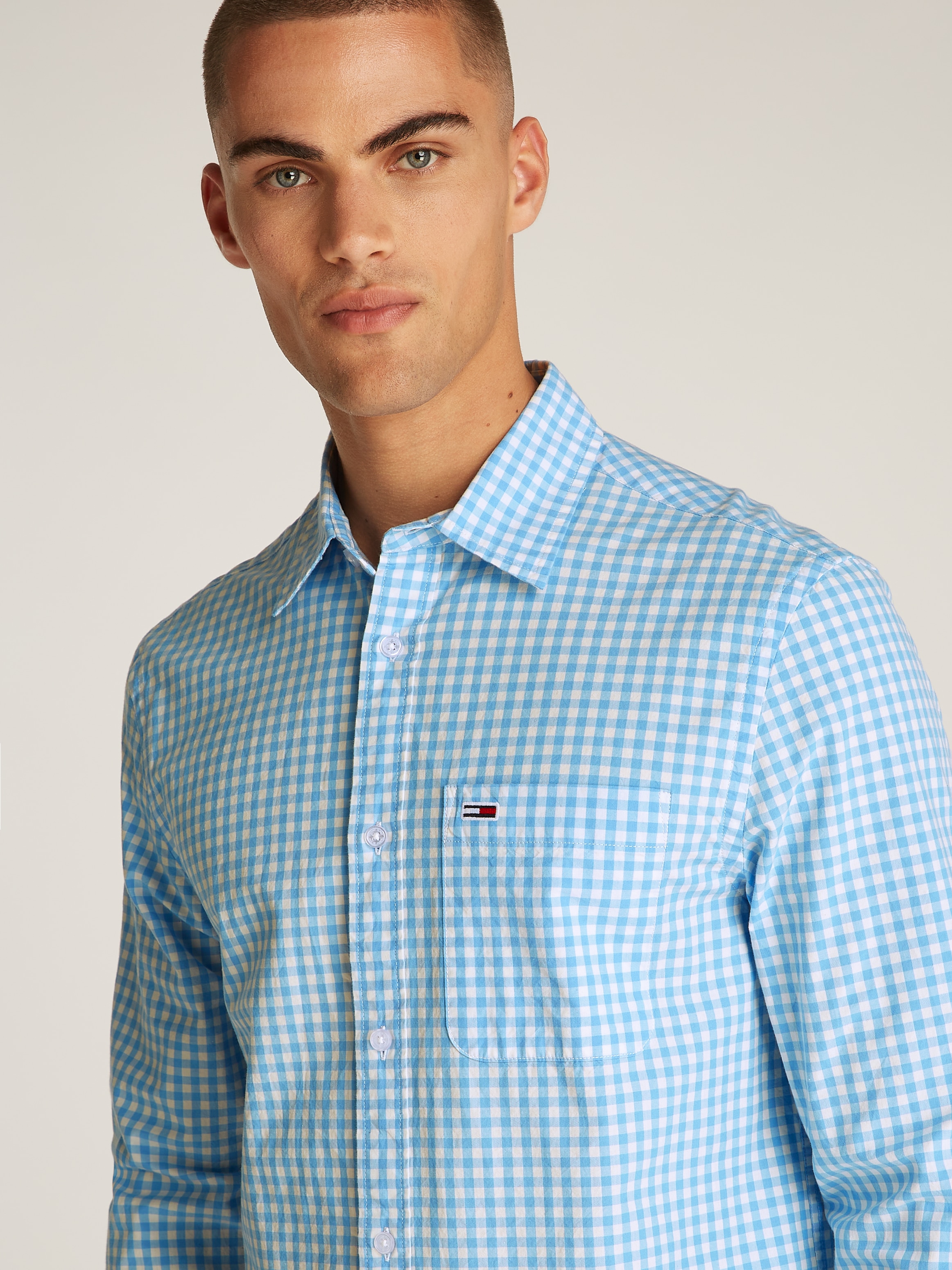 Tommy Jeans Karohemd »TJM POPLIN CHECK SHIRT«, mit Karomuster