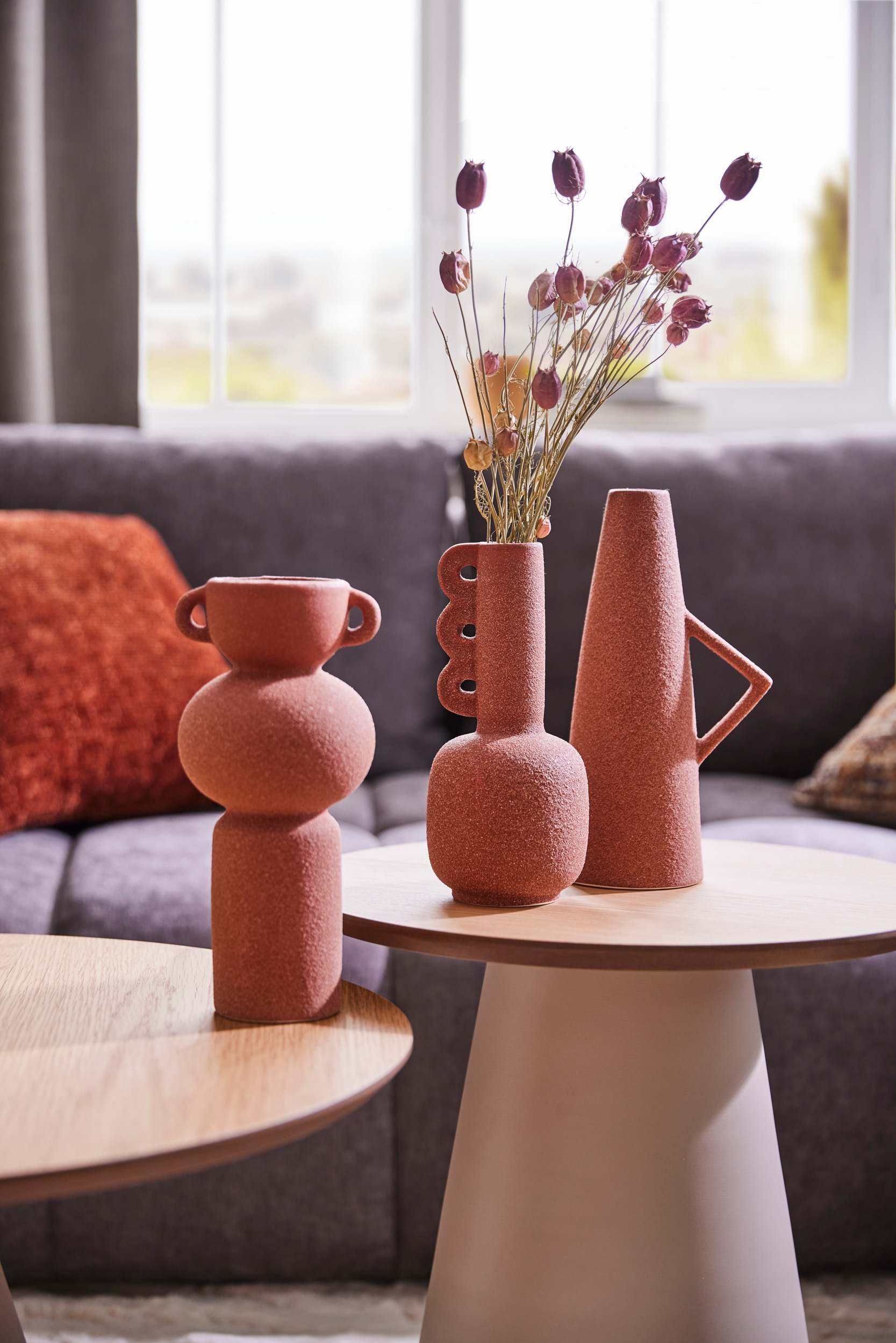 AM Design Dekovase »Tischvase aus Keramik, Höhe ca. 24,5 cm«, (1 St.), Keramikvase, Dekoobjekt, Blumenvase