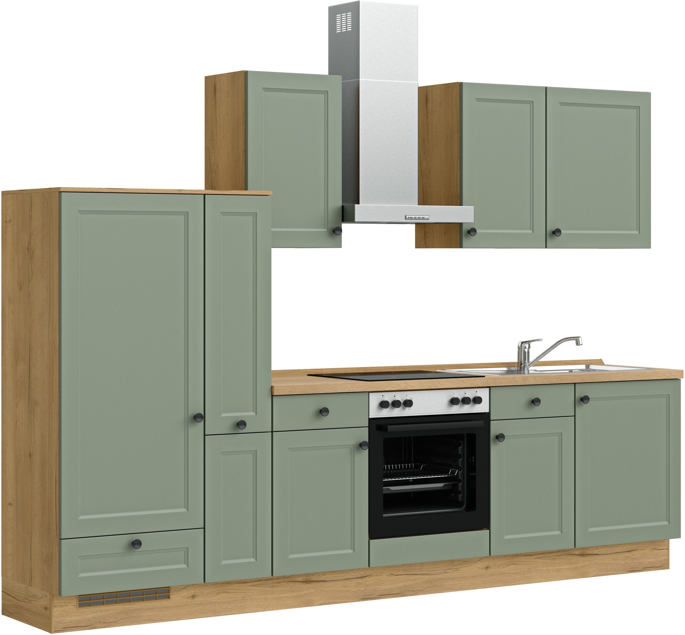nobilia® Küchenzeile »"Cascada I"«, vormontiert, Ausrichtung wählbar, Breite 300 cm, wahlw. mit E-Geräten