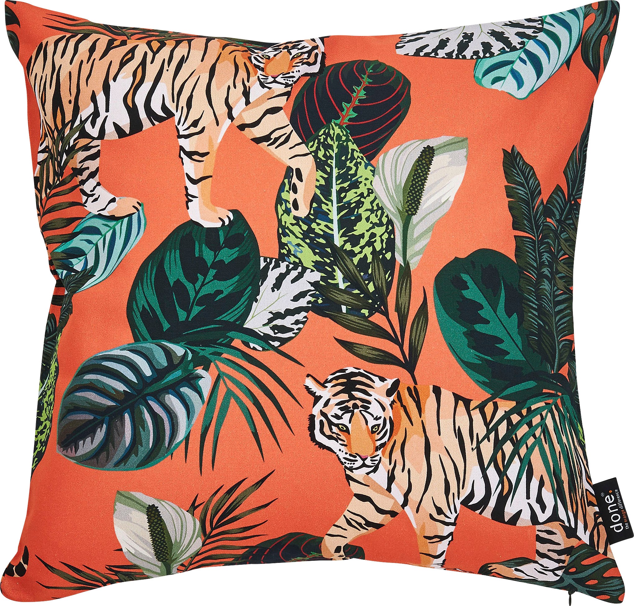 done.® Dekokissen »Panama Print Tiger«, Beidseitig bedruckte Kissenhüle ohn günstig online kaufen