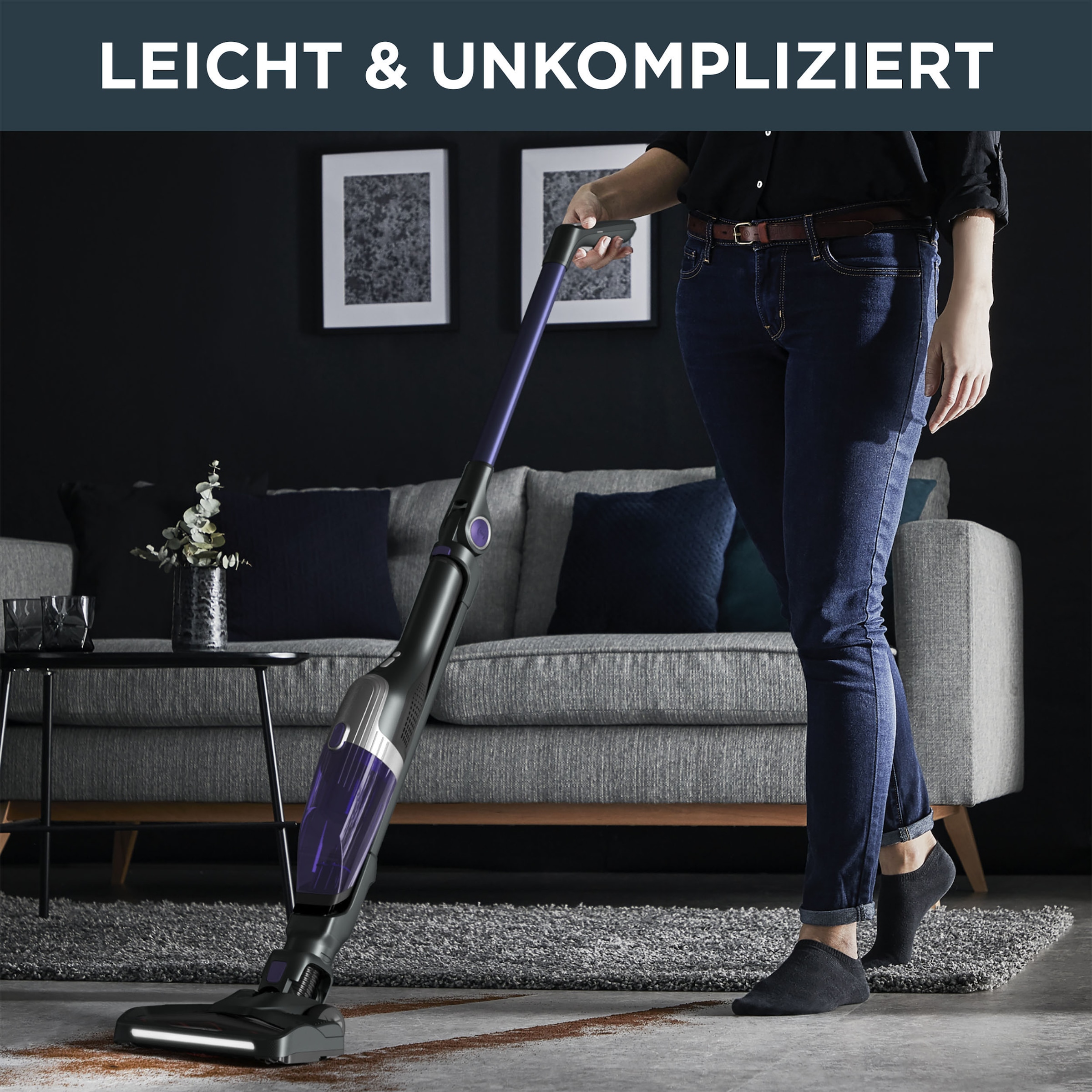 Rowenta Akku-Hand-und Stielstaubsauger »RH1238 Xtrem Compact«, leistungsstark, Bodenladestation, Multifunktionsreinigung, Flex-Gelenk