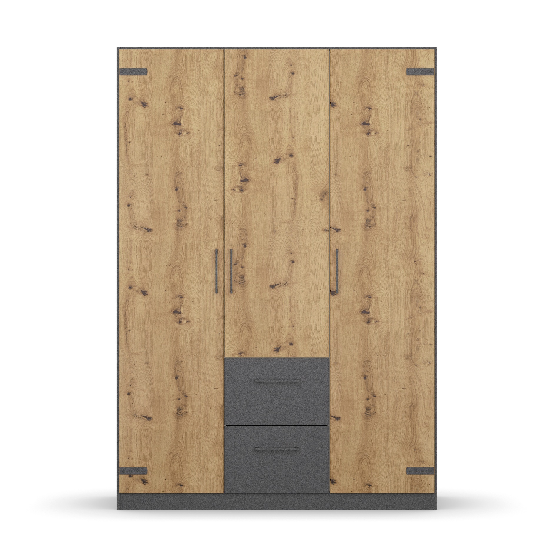 rauch Drehtürenschrank »Holmes«, im Industrial Style, mit Schubkästen, mit oder ohne Spiegel