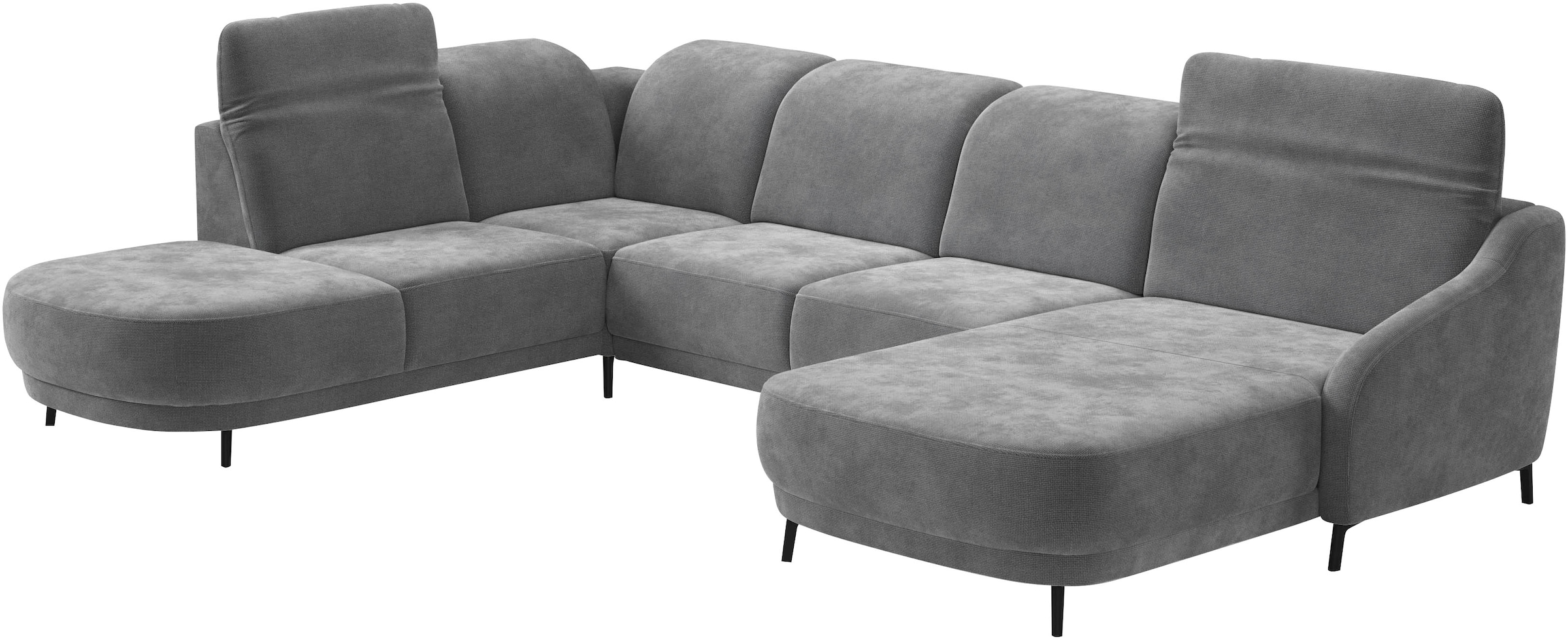 sit&more Wohnlandschaft »Blues U-Form«, inkl. Kopfteilverstellung, wahlweise mit Klapptisch und USB