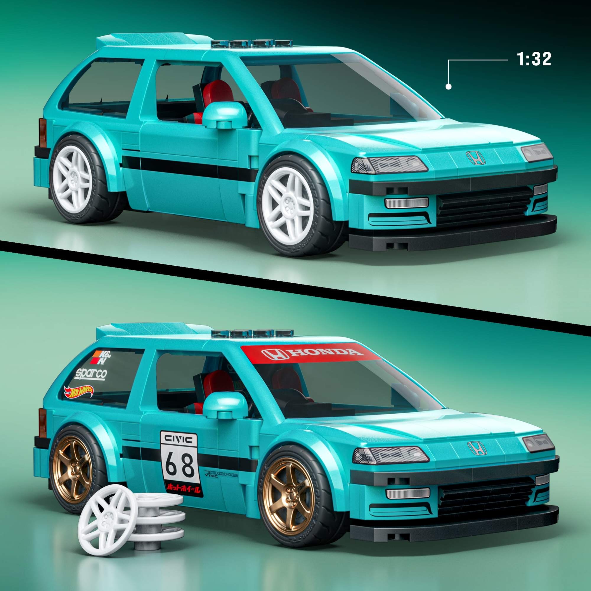 Mattel® Modellbausatz »Hot Wheels Speed Honda 2« 1:32