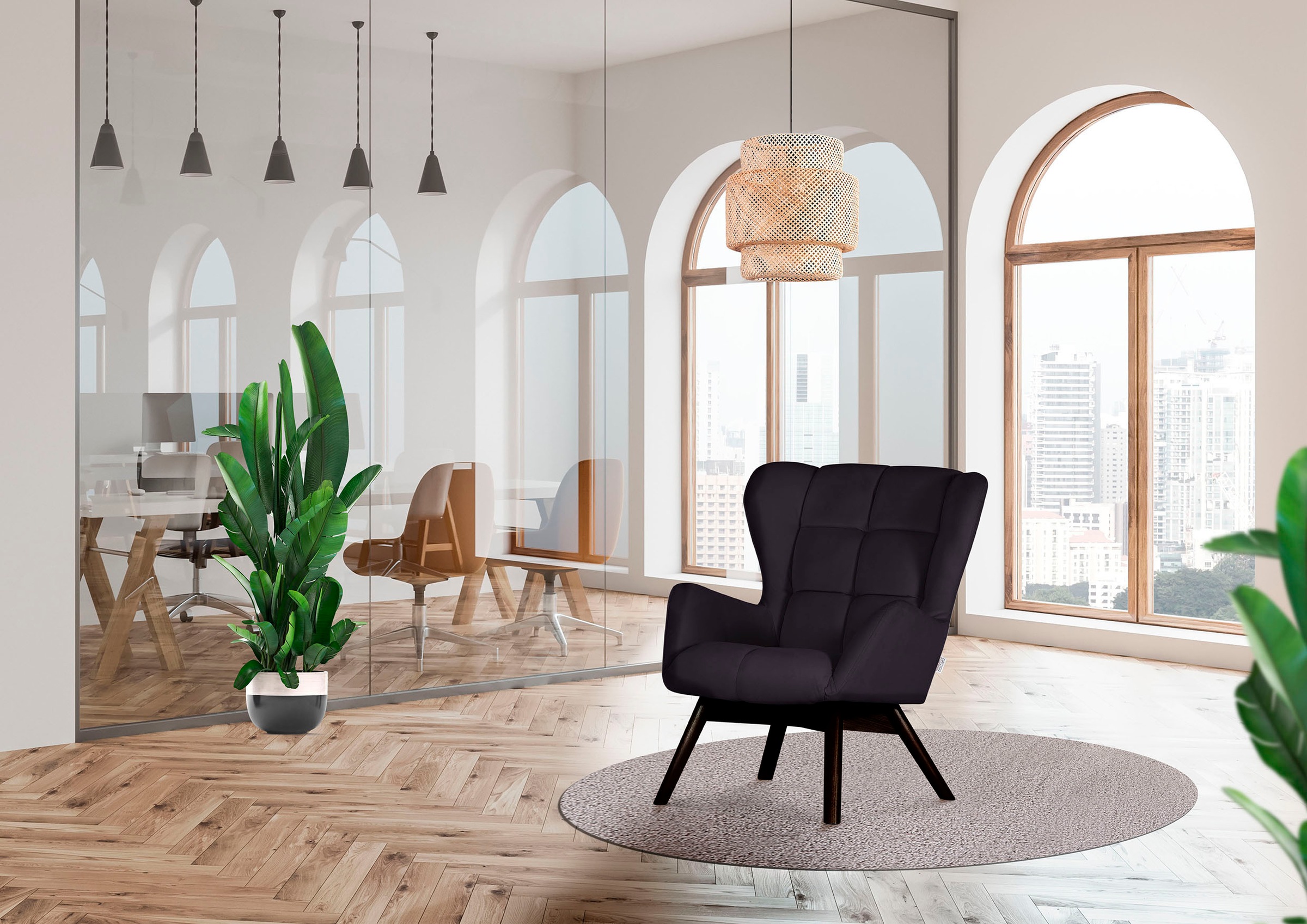 Gutmann Factory Sessel »Luna«, Gestell antikfarben oder eiche natur günstig online kaufen