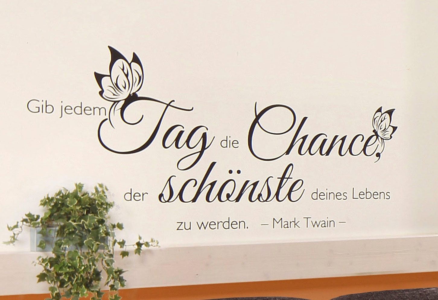 Wall-Art Wandtattoo »Schriftzug Gib jedem Tag die Chance«, selbstklebend, entfernbar