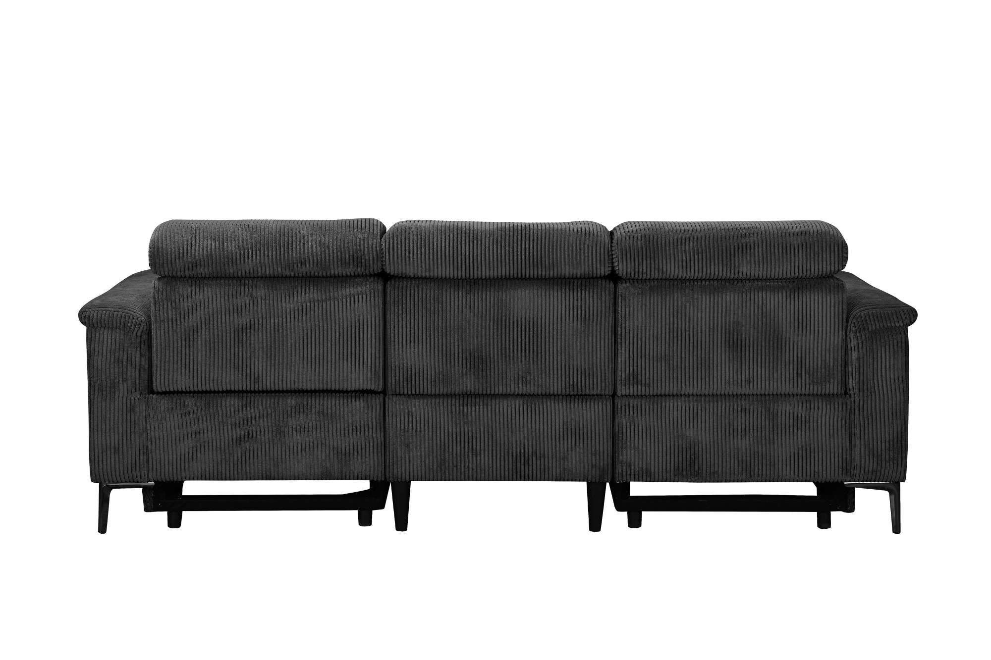 Places of Style 3-Sitzer »Lund Cord, mit manueller o. elektrischer Relaxfunktion in 2 Sitzen,«, USB-A, Kopfteilverstellung, Breite 222 cm