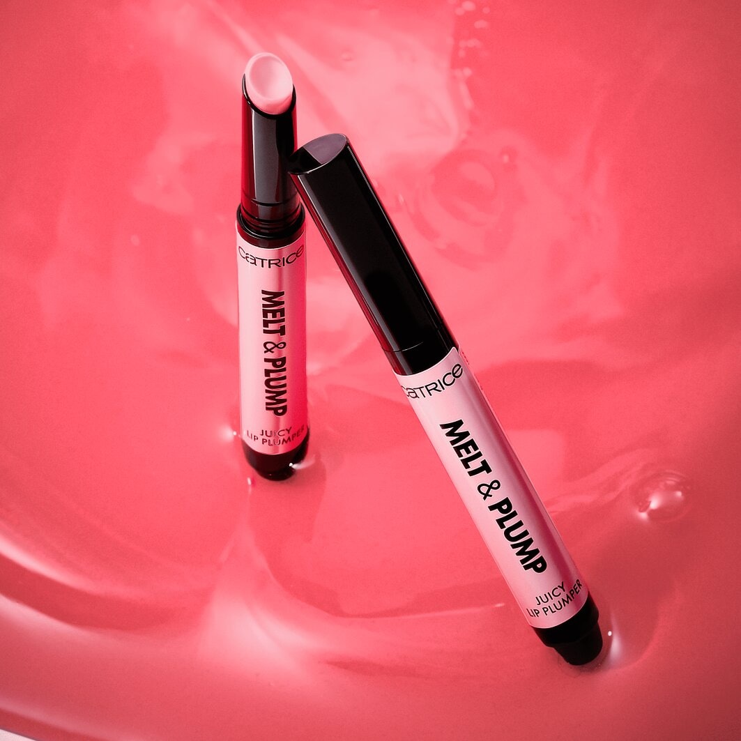 Catrice Lippenbalsam »Melt & Plump Juicy Lip Plumper«, (Set, 3 tlg.), Sorgt für Glanz und Volumen, weiche Textur, kühlend durch Menthol.