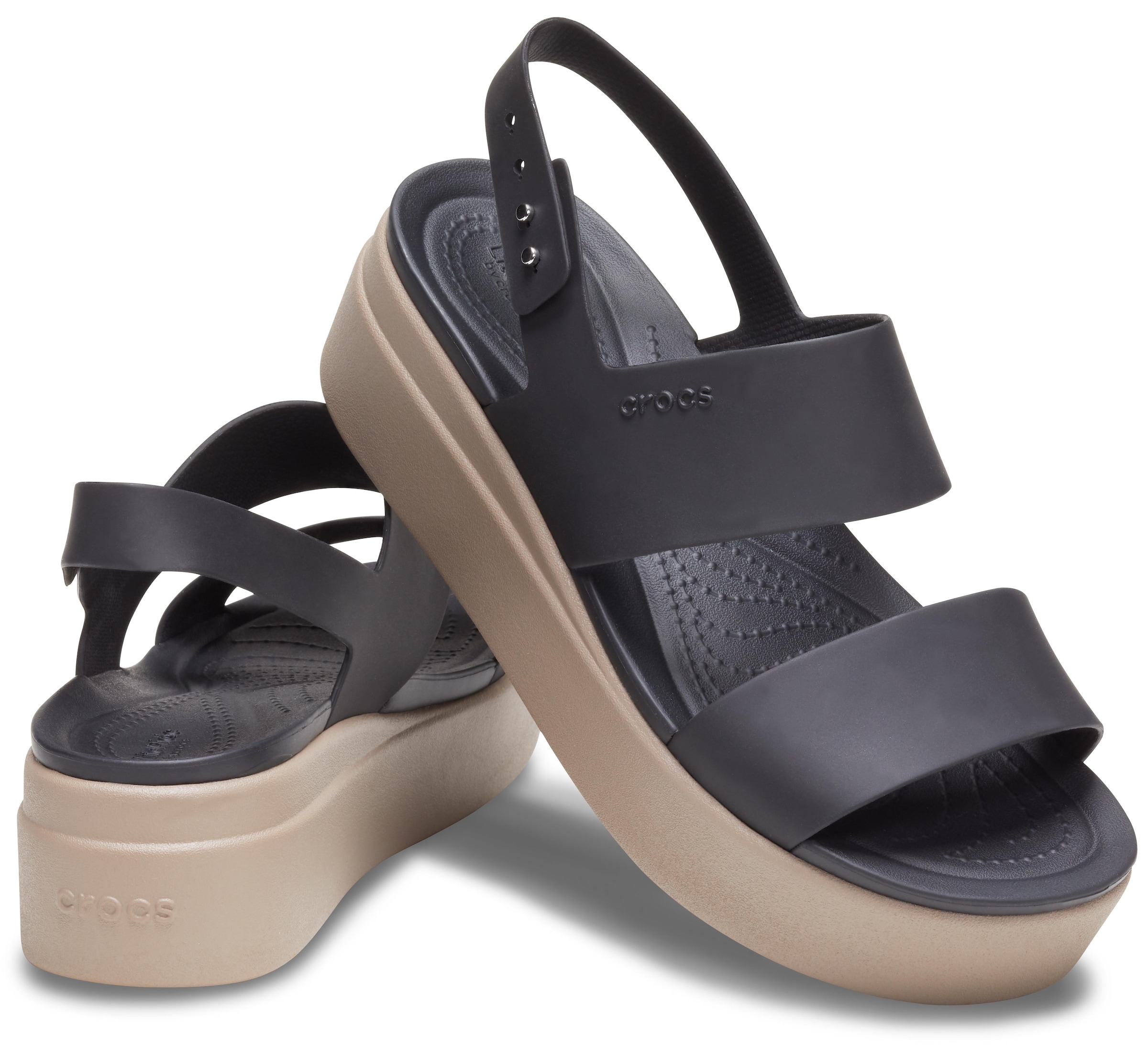 Crocs Keilsandalette »Brooklyn Low Wedge«  , Sommerschuh, Sandale, Keilabsatz, mit modischer Plateausohle