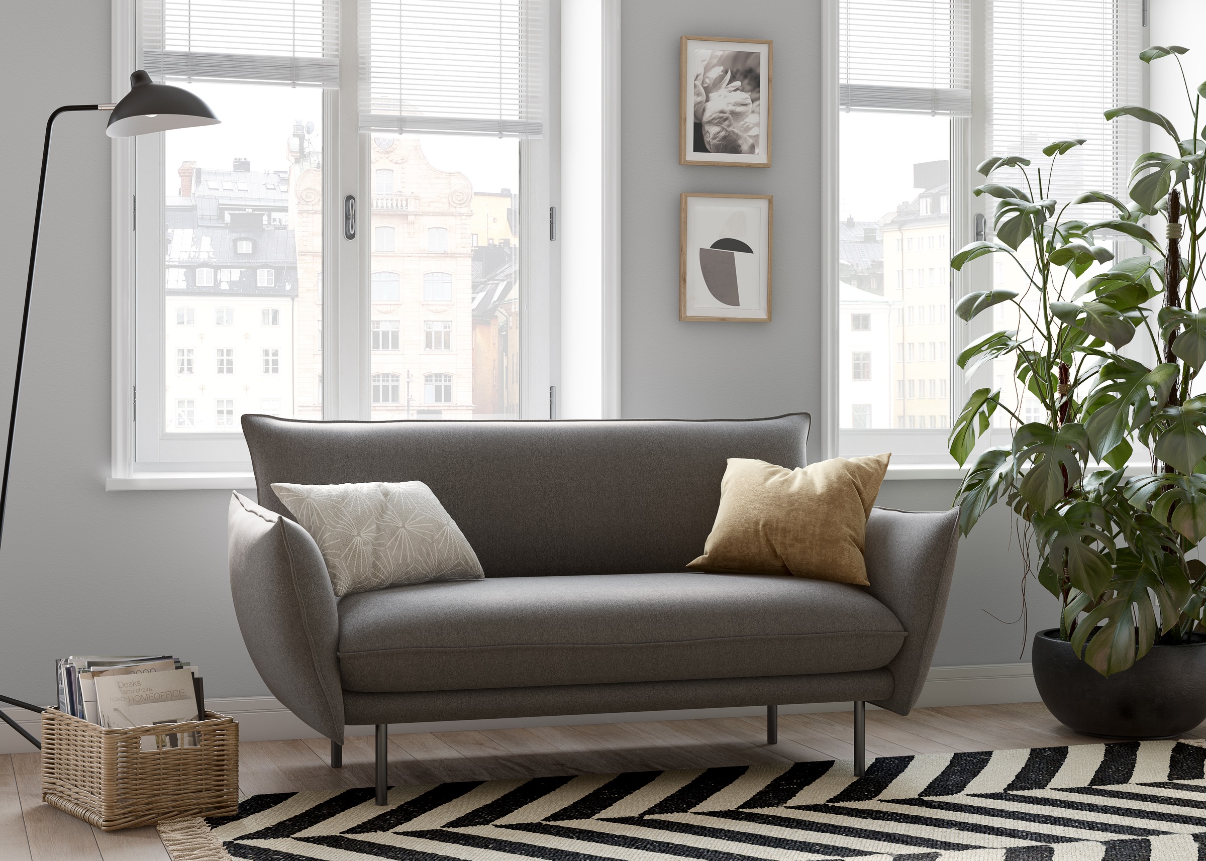 Home affaire 2-Sitzer »Stine« Besonderes Design durch Kissenoptik und Keder günstig online kaufen