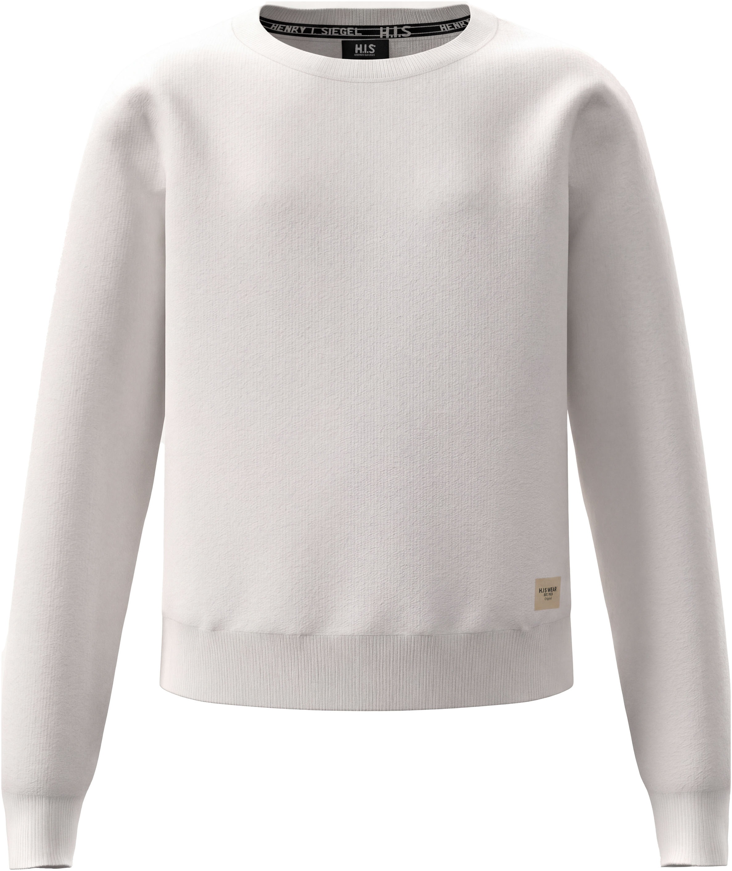 H.I.S Sweatshirt »2er Pack H.I.S Sweats, Must-Have Basic in kurzer Form«, 2er Packung, 2 Sweatshirts im Pack, Basics in modischen Farben, Langarm
