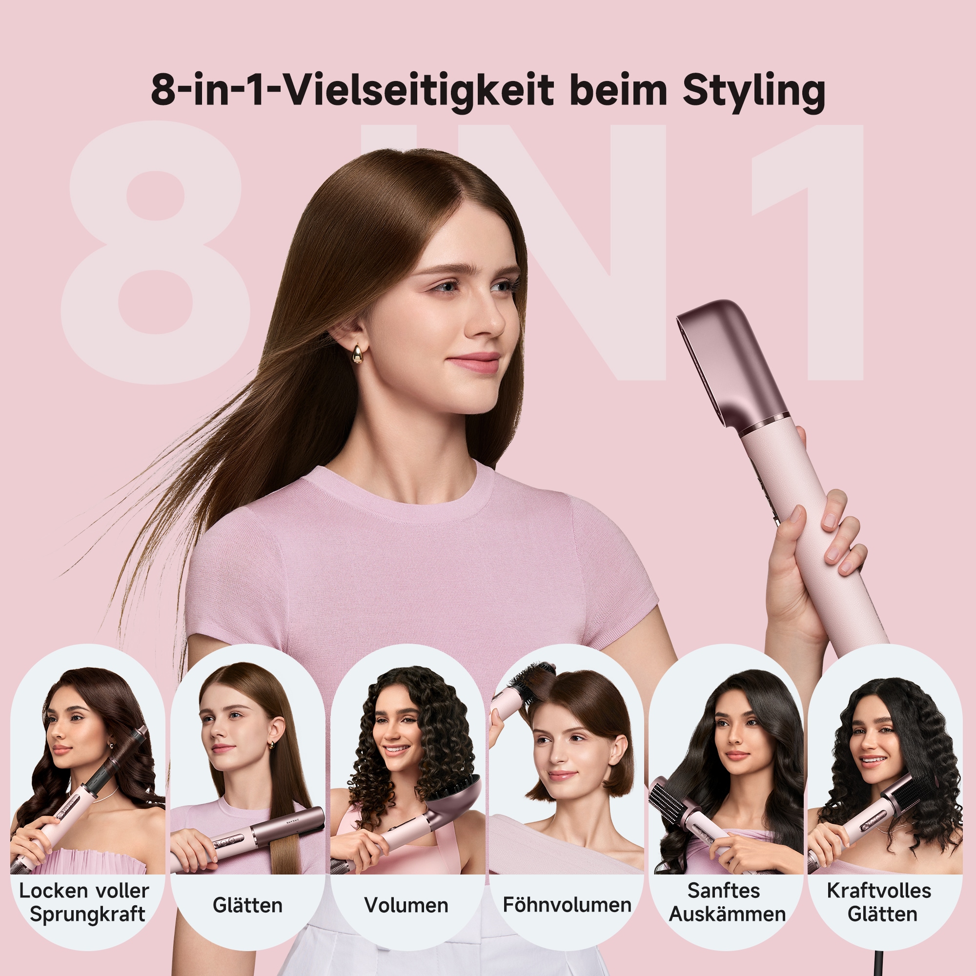 Dreame Haarstyler »AirStyle Era« Hitzeschutz, Glättungsdüse, Ionen