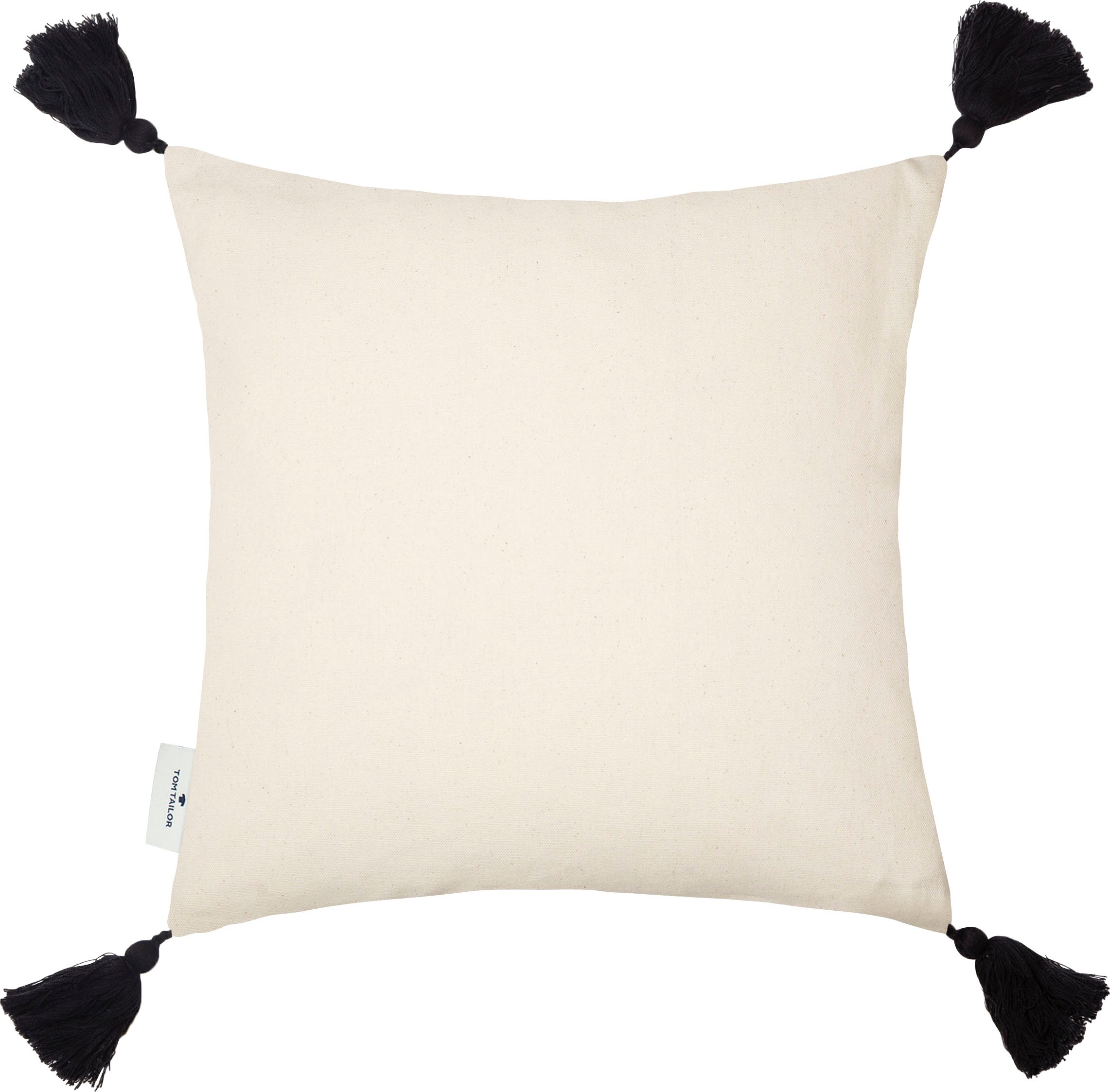 TOM TAILOR HOME Dekokissen »Knot Lines«, mit trendigen Quasten, Kissenhülle günstig online kaufen