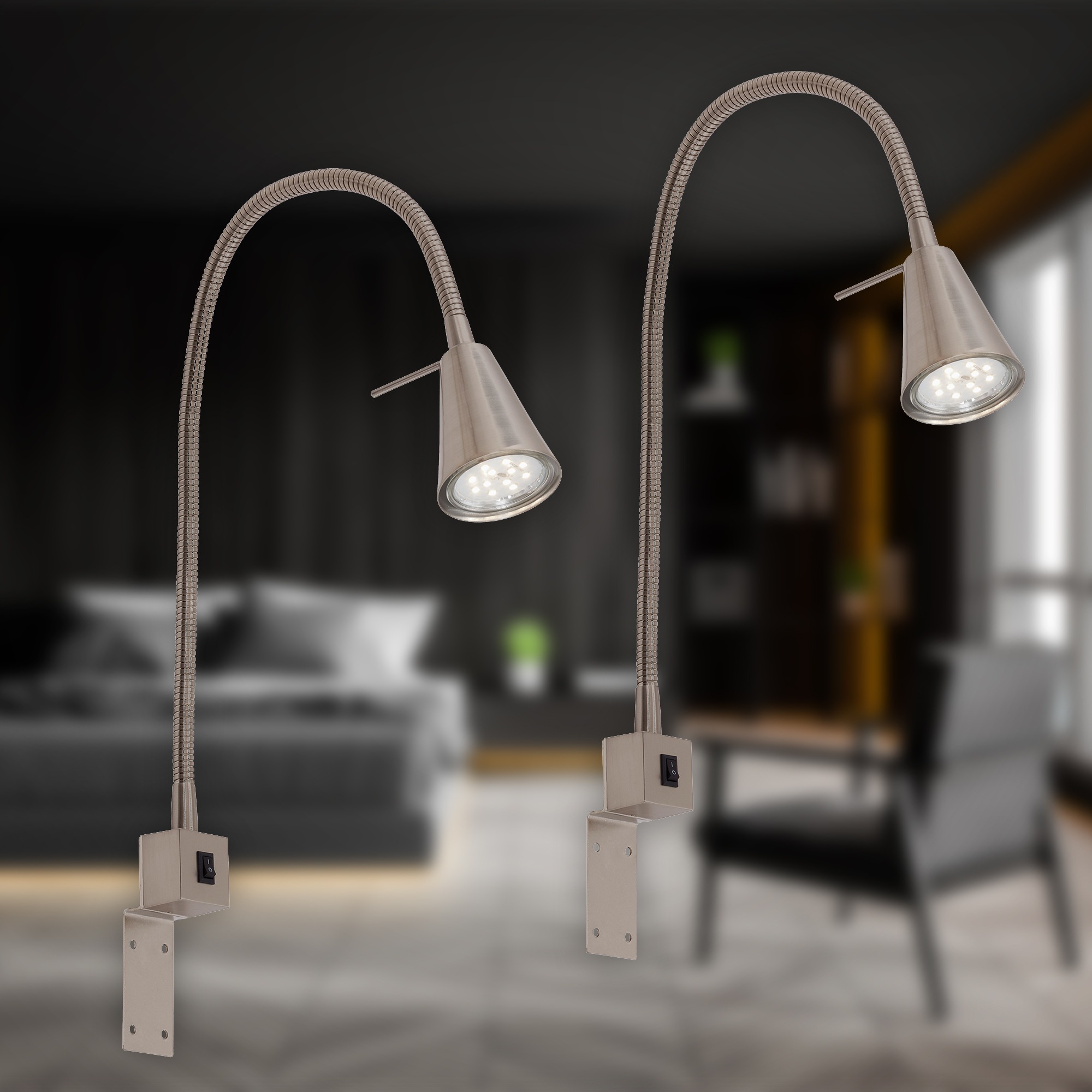 Briloner Leuchten LED Wandleuchte »2er Set LED Bettleuchte Schlafzimmer Woh günstig online kaufen
