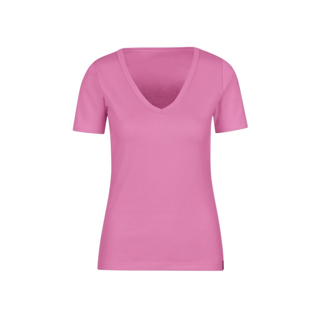 Trigema T-Shirt »TRIGEMA V-Shirt aus Baumwolle/Elastan«