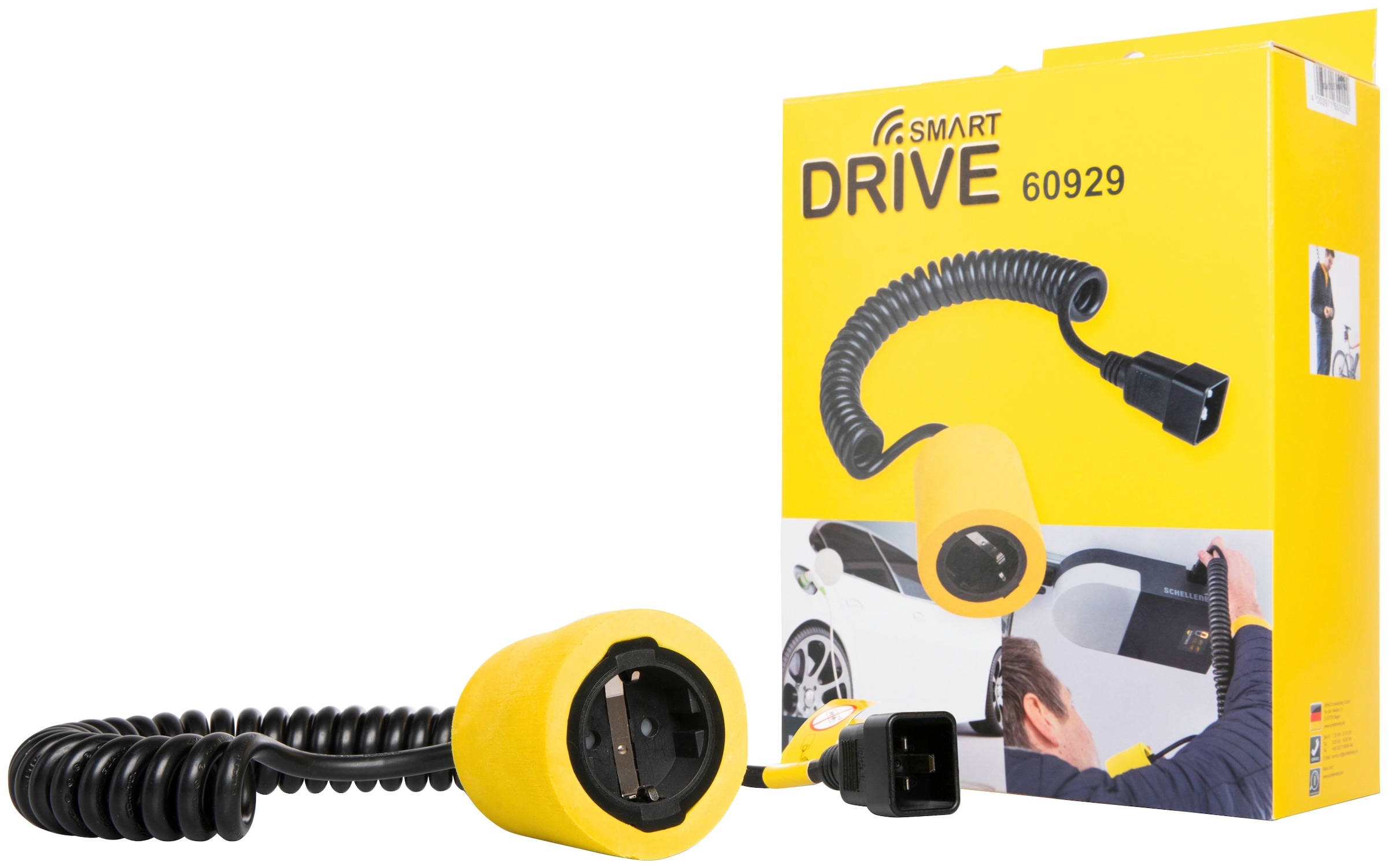 SCHELLENBERG Strom-Adapterkabel »für Garagentorantriebe Smart Drive L und XL«, 2800 cm, Spiralkabel 2,8 m lang, vielseitig einsetzbare Zusatzsteckdose