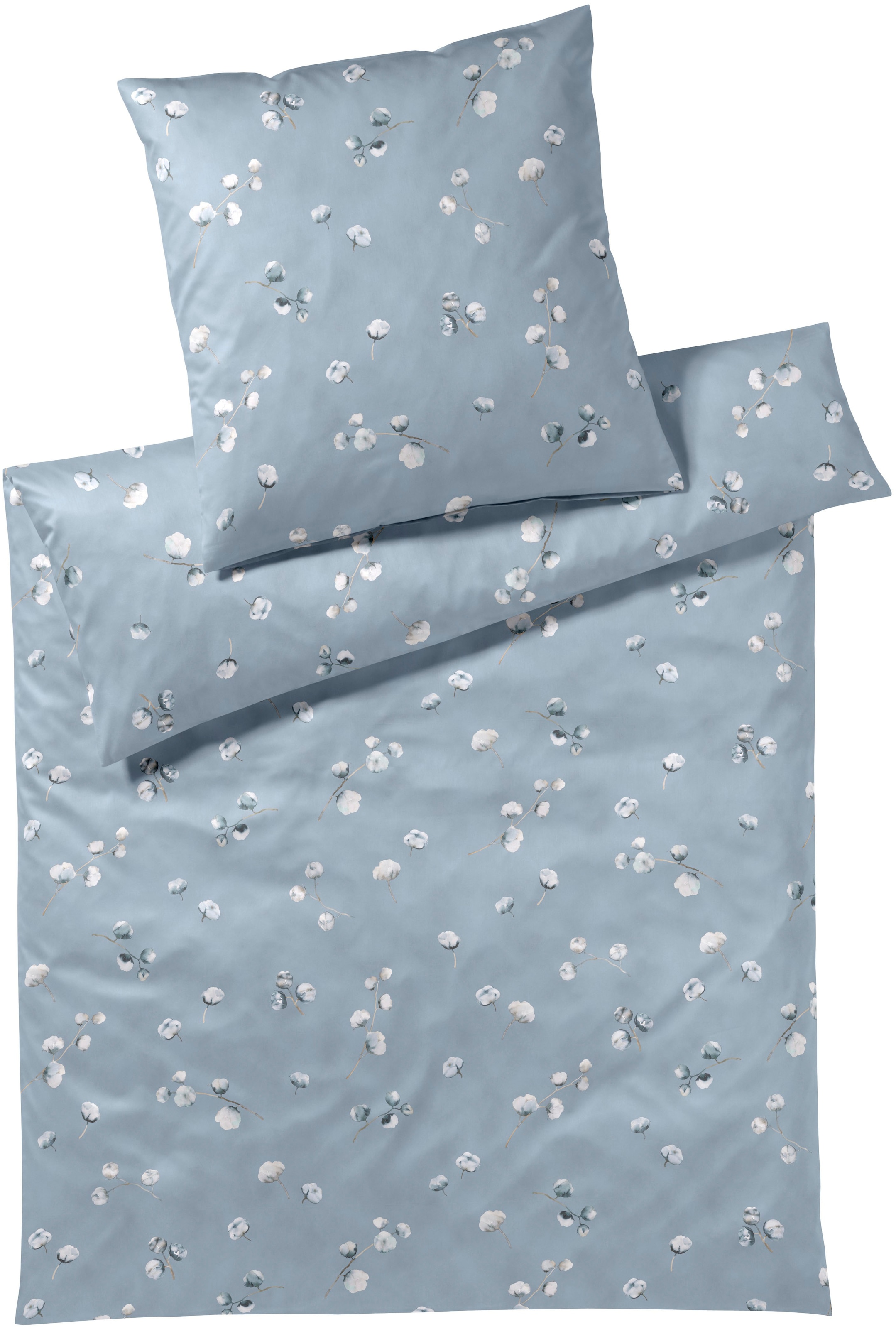Elegante Bettwäsche »Cotton Flower« 2 Stk. tlg. angenehmes Hautgefühl günstig online kaufen