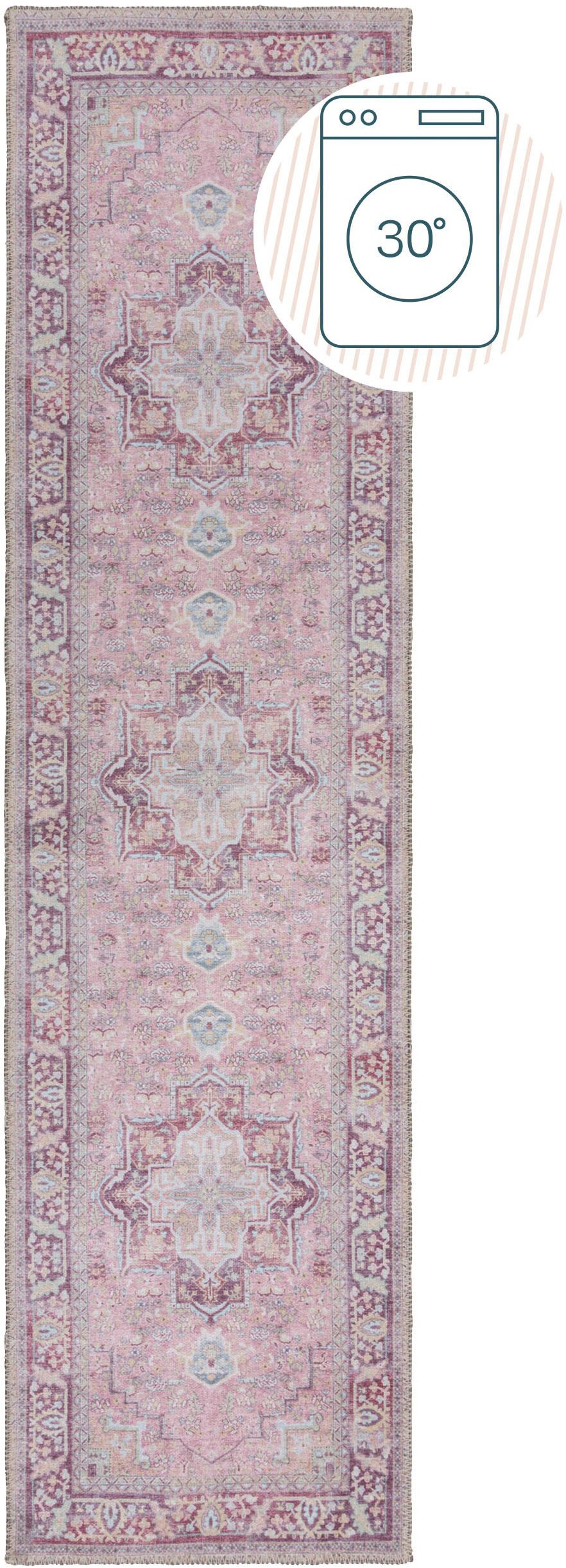 FLAIR RUGS Teppich »Windsor«, rechteckig, 4 mm Höhe, Waschbarer Teppich