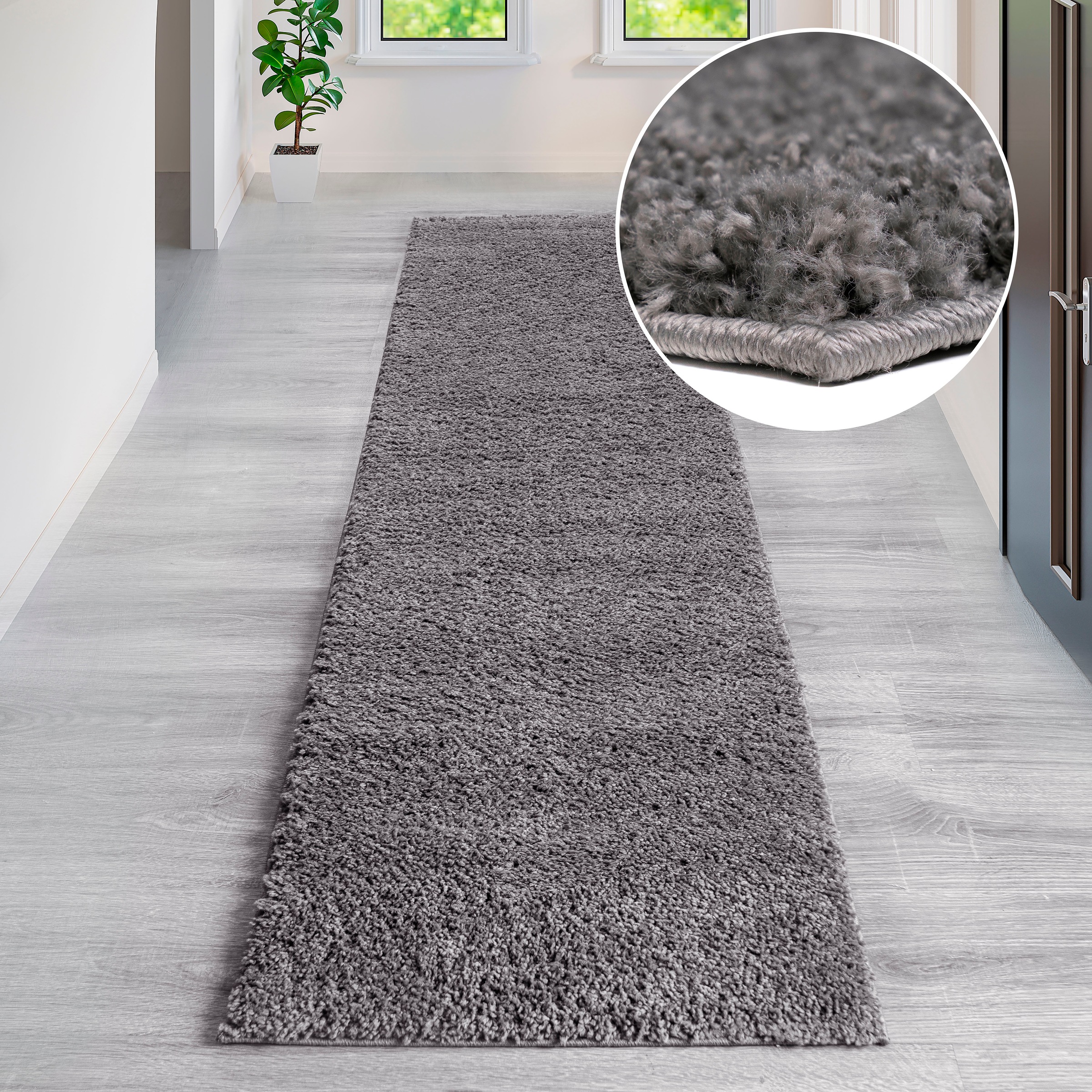 my home Läufer »Shaggy 30«, rechteckig, 30 mm Höhe, Teppich-Läufer, Brücke, günstig online kaufen