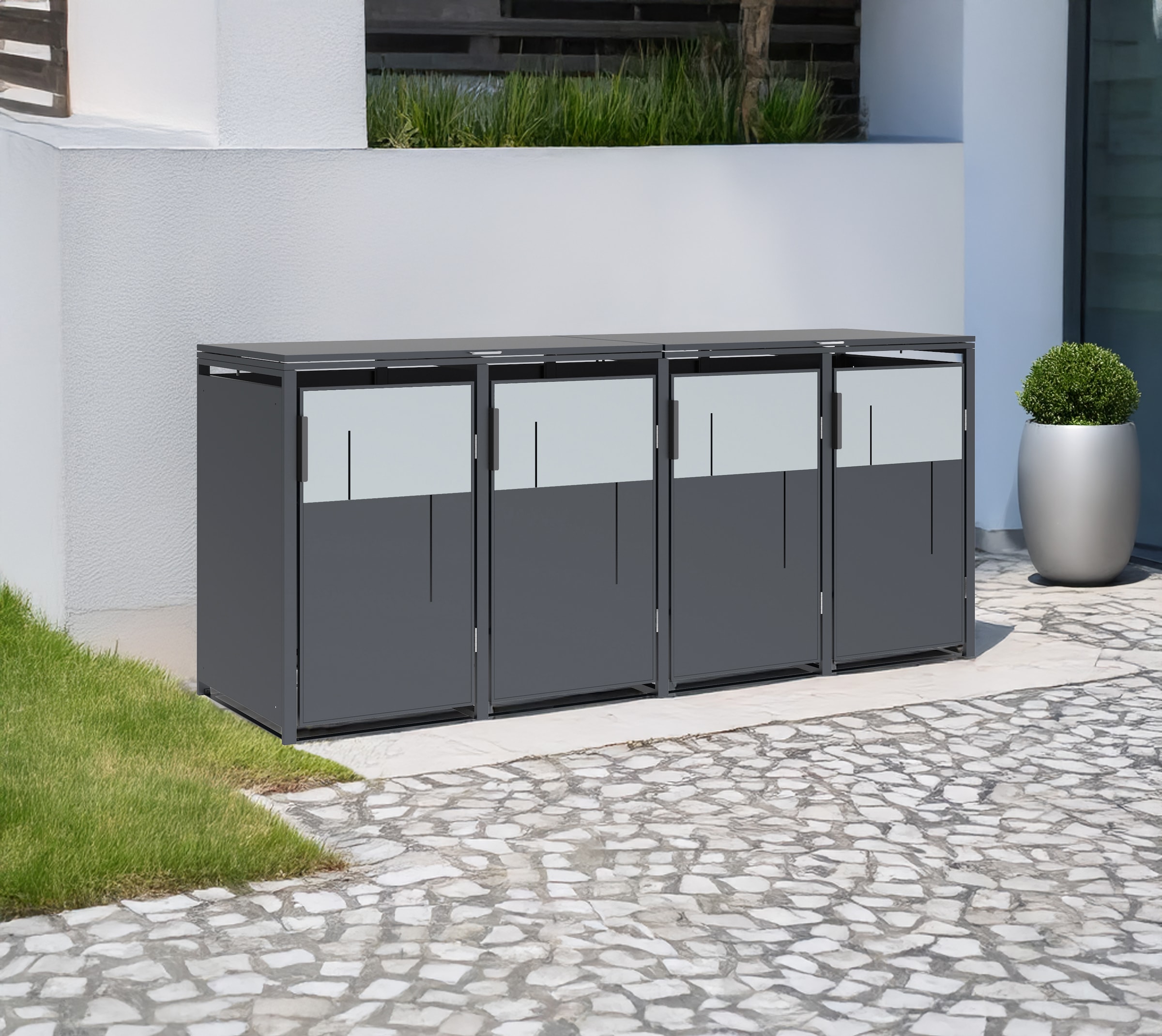 WESTMANN Mülltonnenbox »Tonus 4« BxTxH: 265x80x116 cm, für 4x240 L Mülltonnen