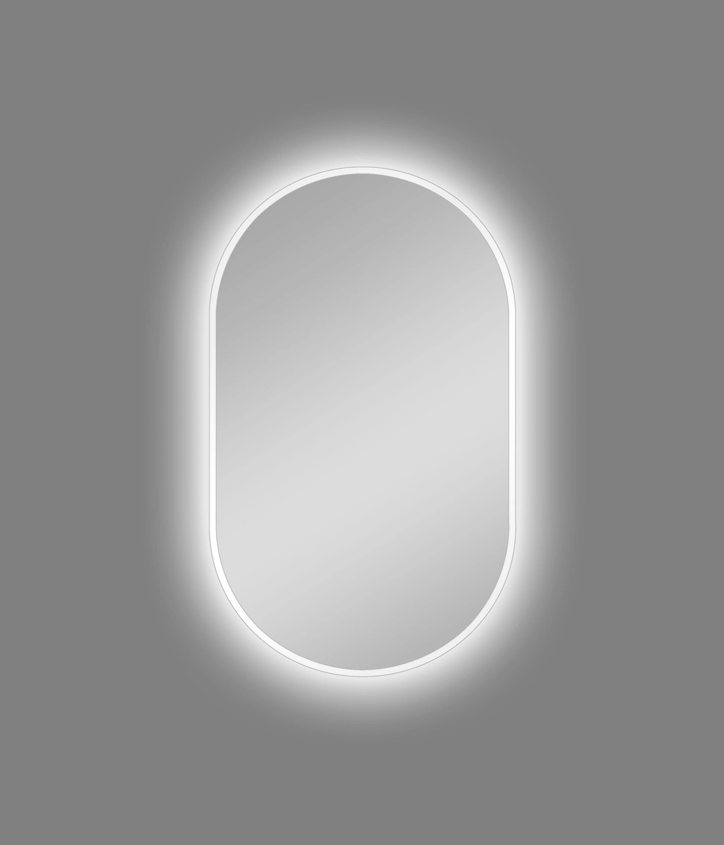 Talos Dekospiegel »LED Design Spiegel oval weiß, 45x75 cm«, (1 St.), LED  Beleuchtung auf Raten kaufen