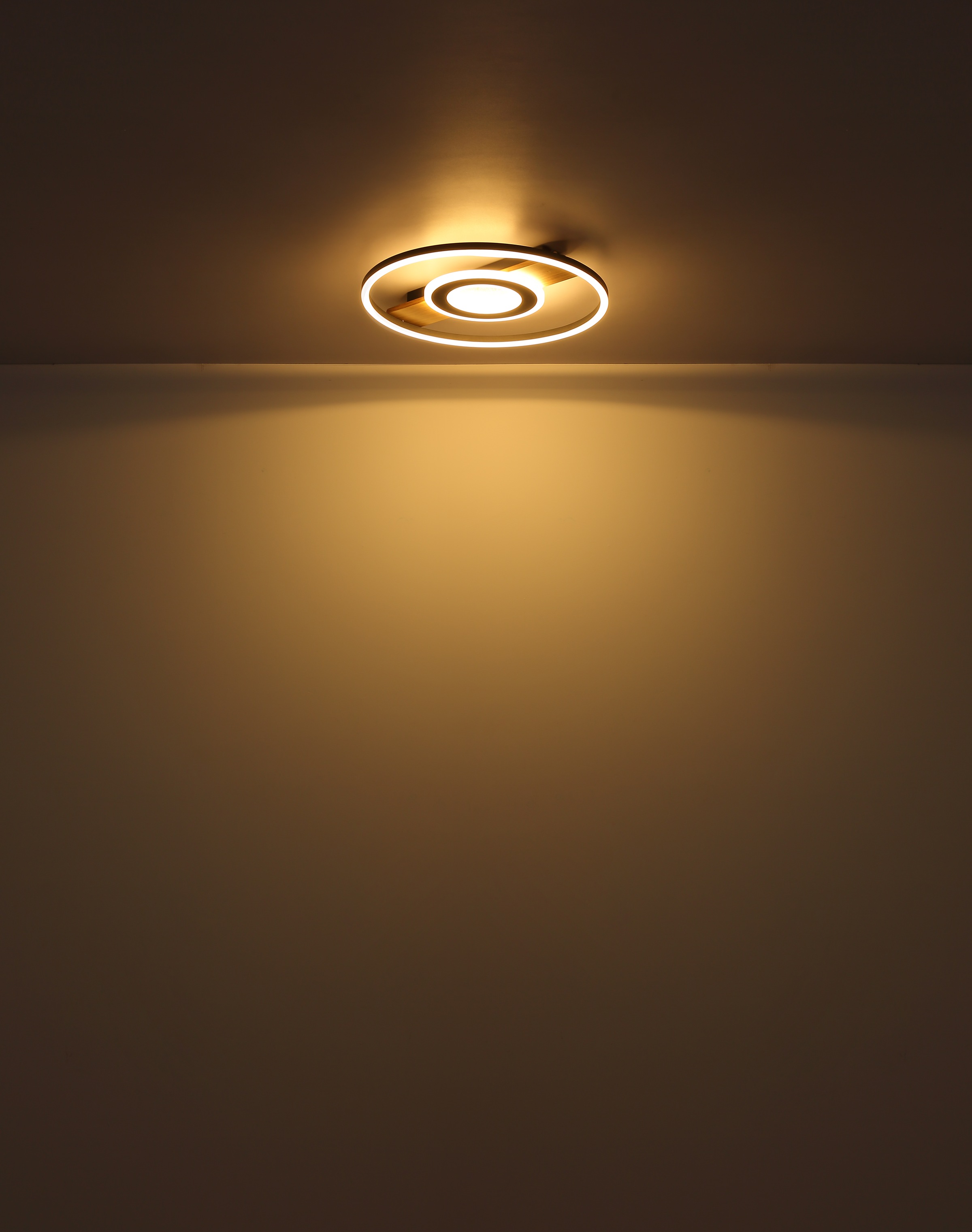 GLOBO LIGHTING LED Deckenleuchte »PIKARA« LED-Modul Warmweiß Deckenlampe/holzoptik/Acrylkristalle klar/modern