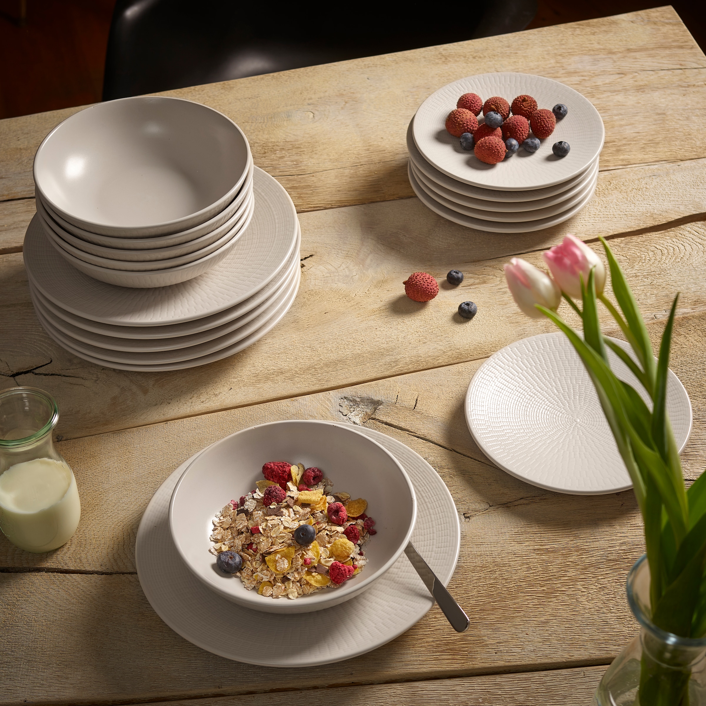 ECHTWERK Tafelservice »Blanka Nature-Design« mit Struktur