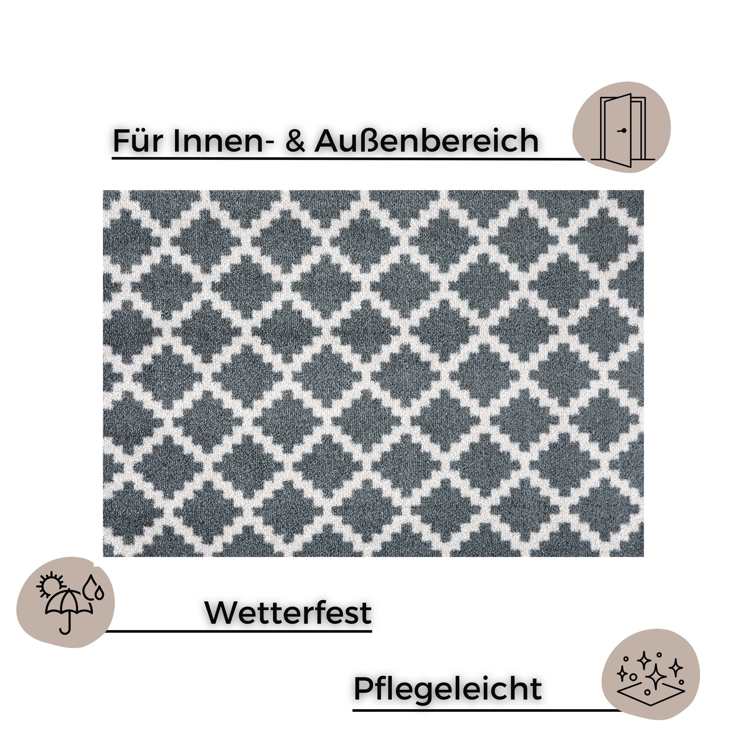 HANSE Home Fußmatte »Elegance«, rechteckig, 7 mm Höhe, Schmutzfangmatte, In günstig online kaufen