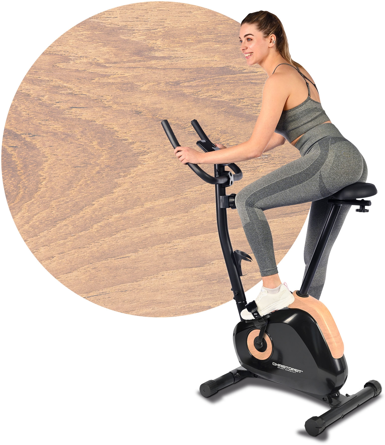 Christopeit Sport® Heimtrainer »HT 2.1«, (3-teilige Pedalarmkurbel), Schwungmasse ca. 5 kg, 8 Widerstandsstufen