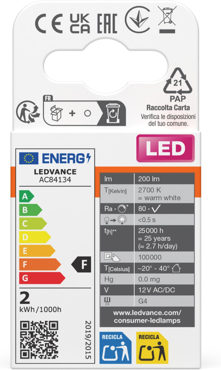 Osram LED-Leuchtmittel »LED PIN Lampe« G4 1 Stk. Warmweiß