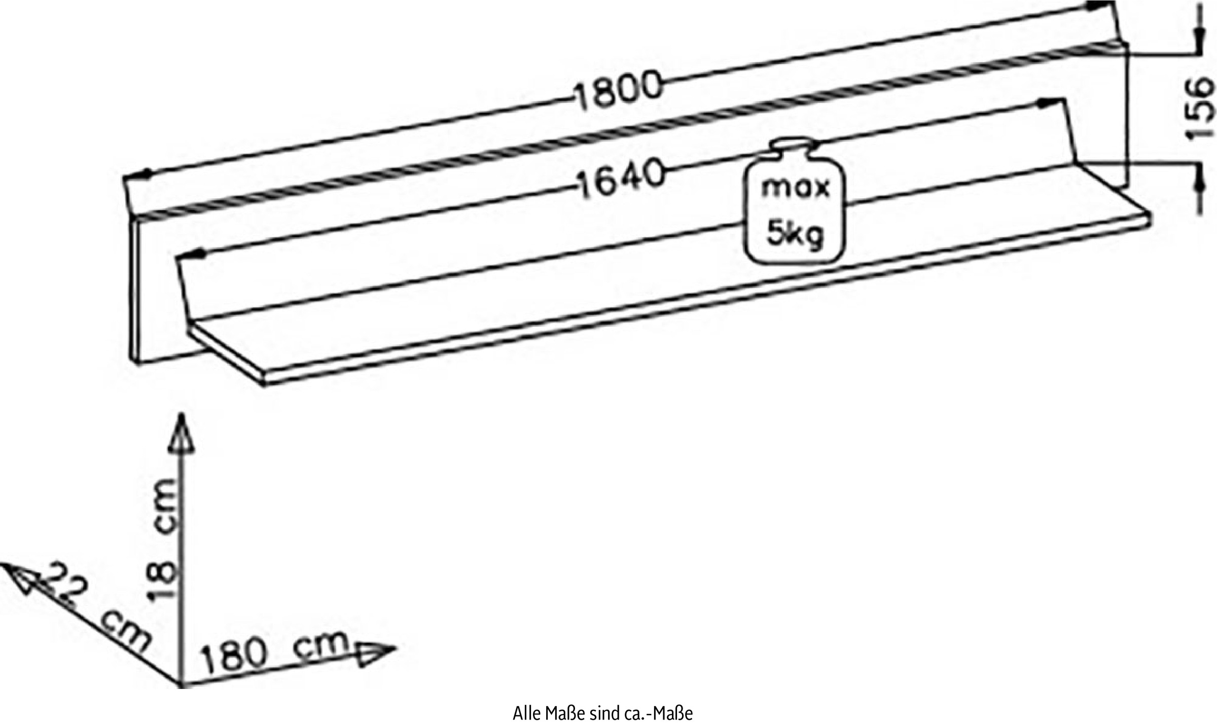 Innostyle Wandboard »FUN PLUS II«, (1 St.), 1 Ablageboden
