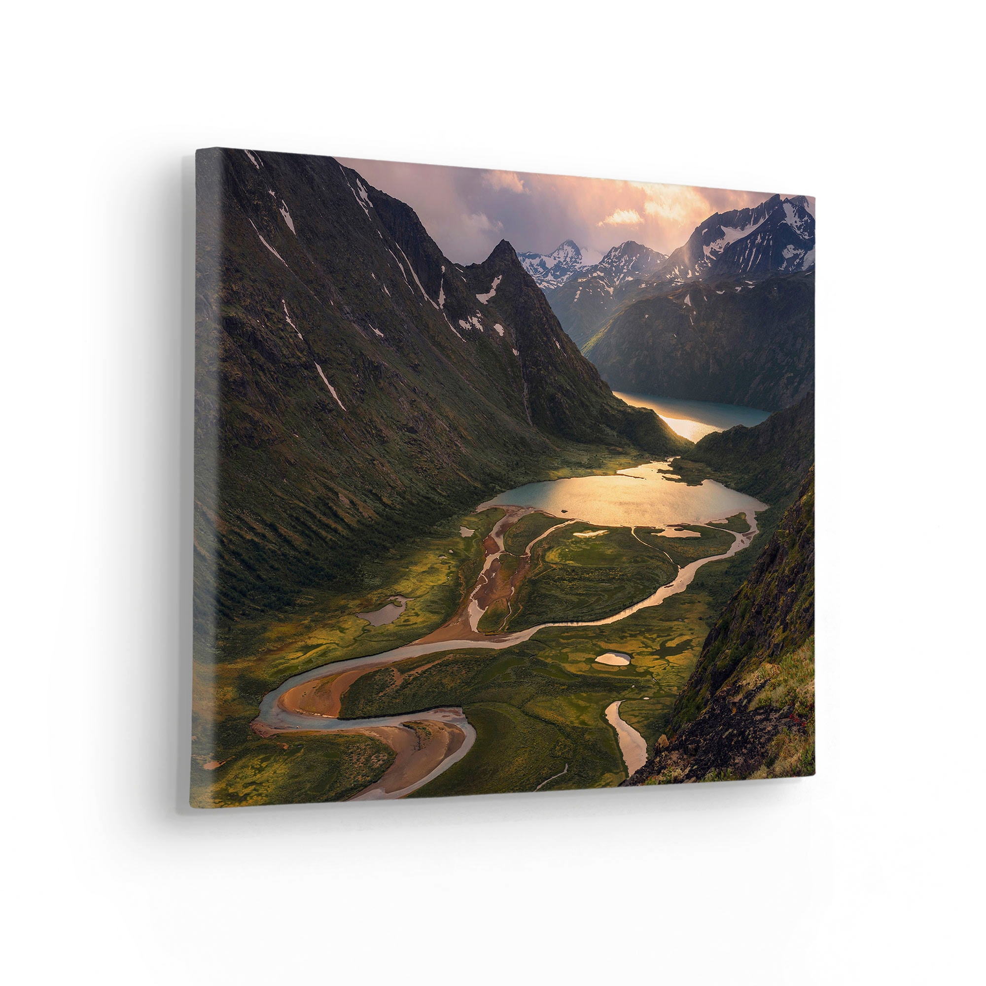 Komar Leinwandbild »Northern Light - Größe 40 x 30 cm«, Baum-Blätter-Natur-Berge-Blumen-Foto-Jahreszeiten-Landschaft-Meer-Strand-Palmen, (Packung, 1 St.), Keilrahmenbild mi Echtholzrahmen