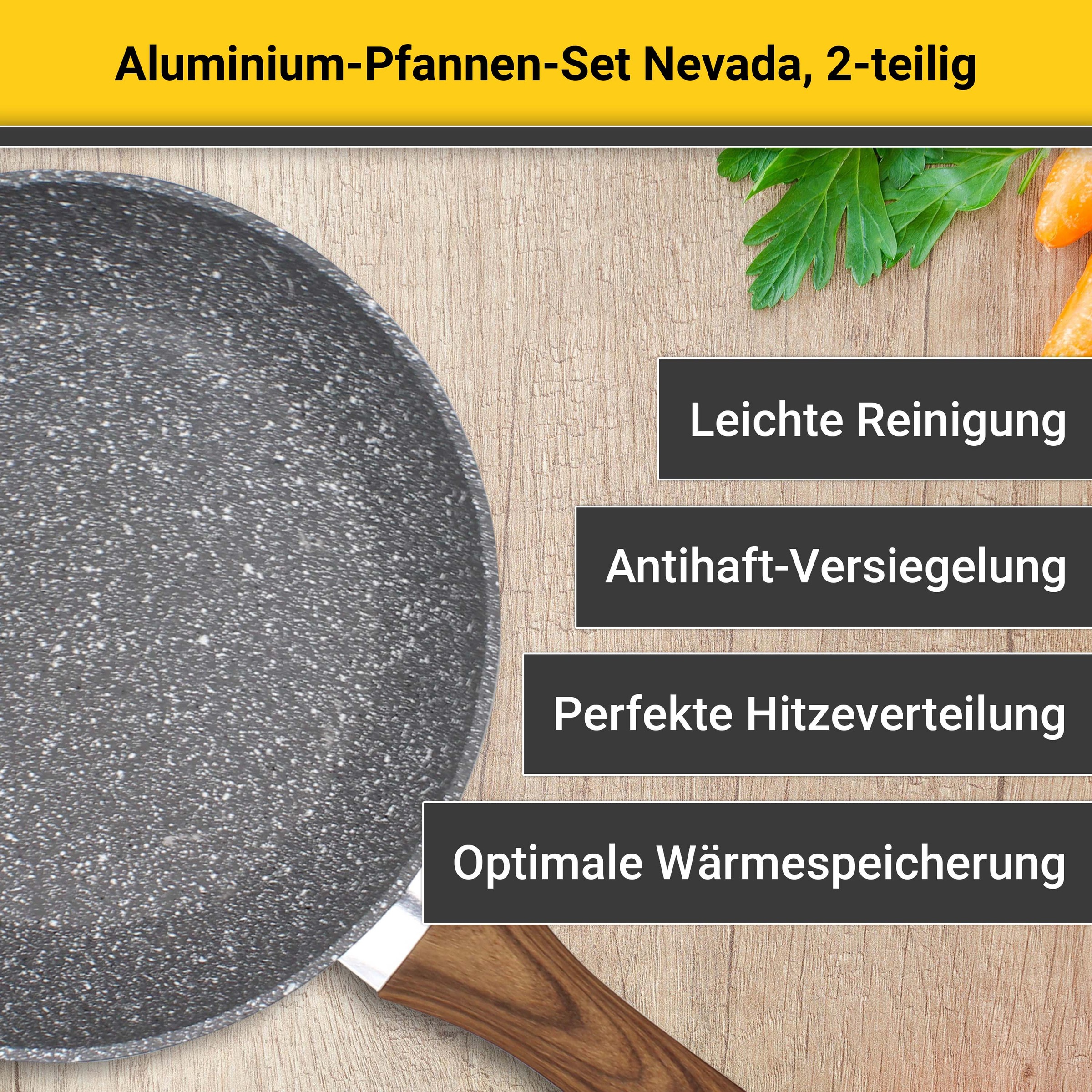Krüger Pfannen-Set »Nevada,« Aluminium Set, 2 Stk. tlg. Soft-Touch-Griff, f günstig online kaufen