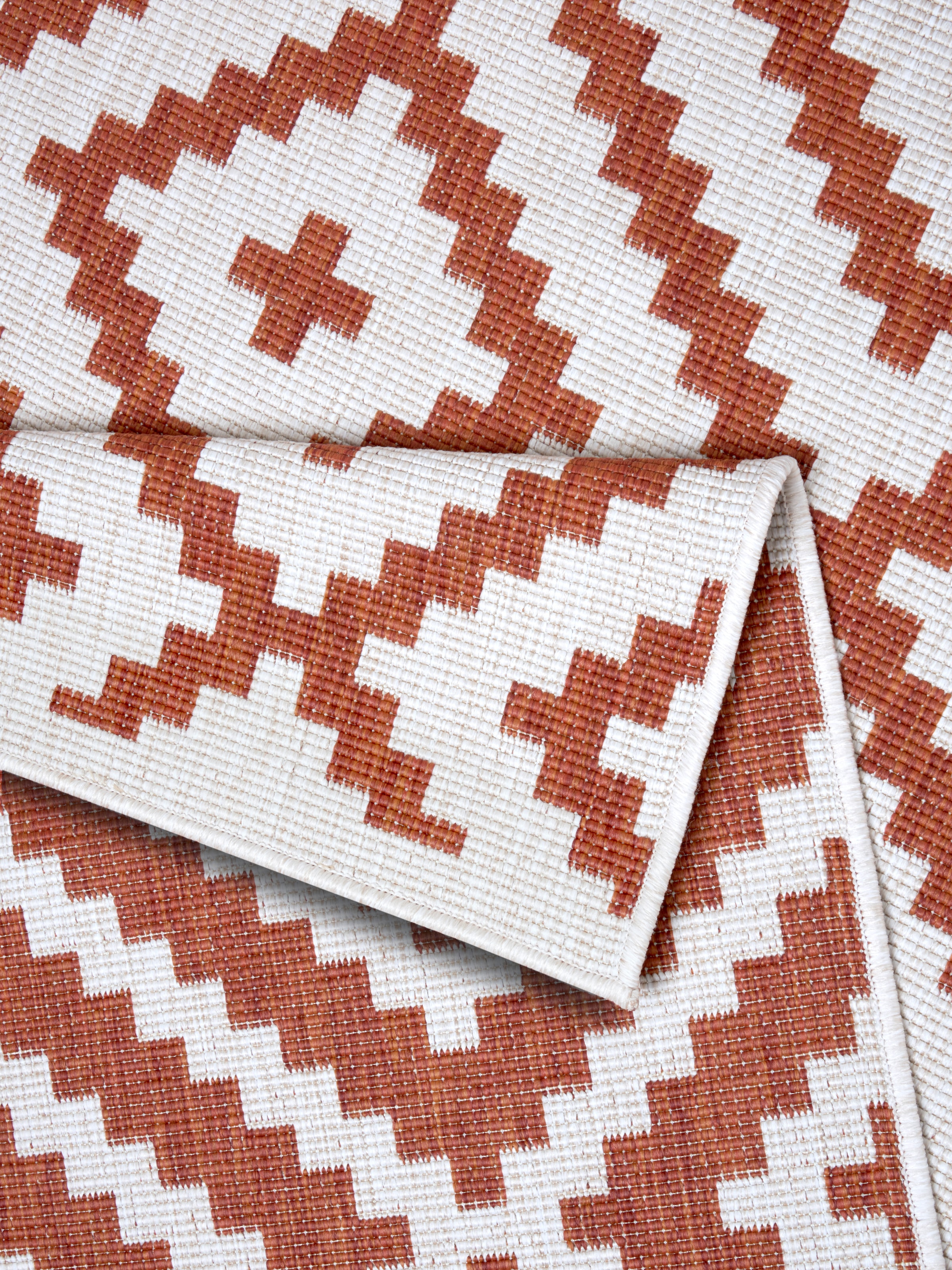 my home Teppich »Ronda Wendeteppich«, rechteckig, 5 mm Höhe, Sisal-Optik, Flachgewebe, In- und Outdoor, geometrisches Boho Design