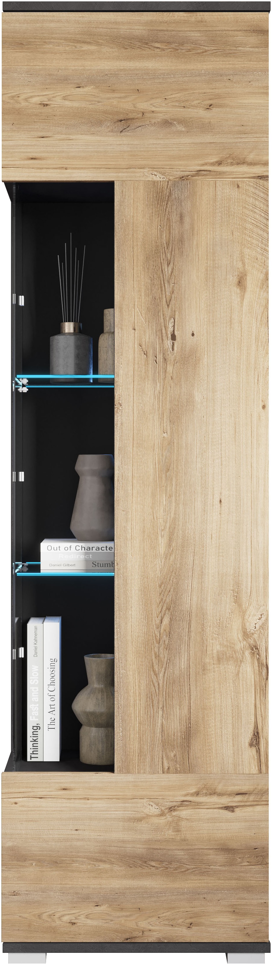 INOSIGN Vitrine »Kenia, stehend und hängend, Türanschlag wechselbar«, (1 St.), Vitrineschrank mit Glastüren 160 cm Höhe