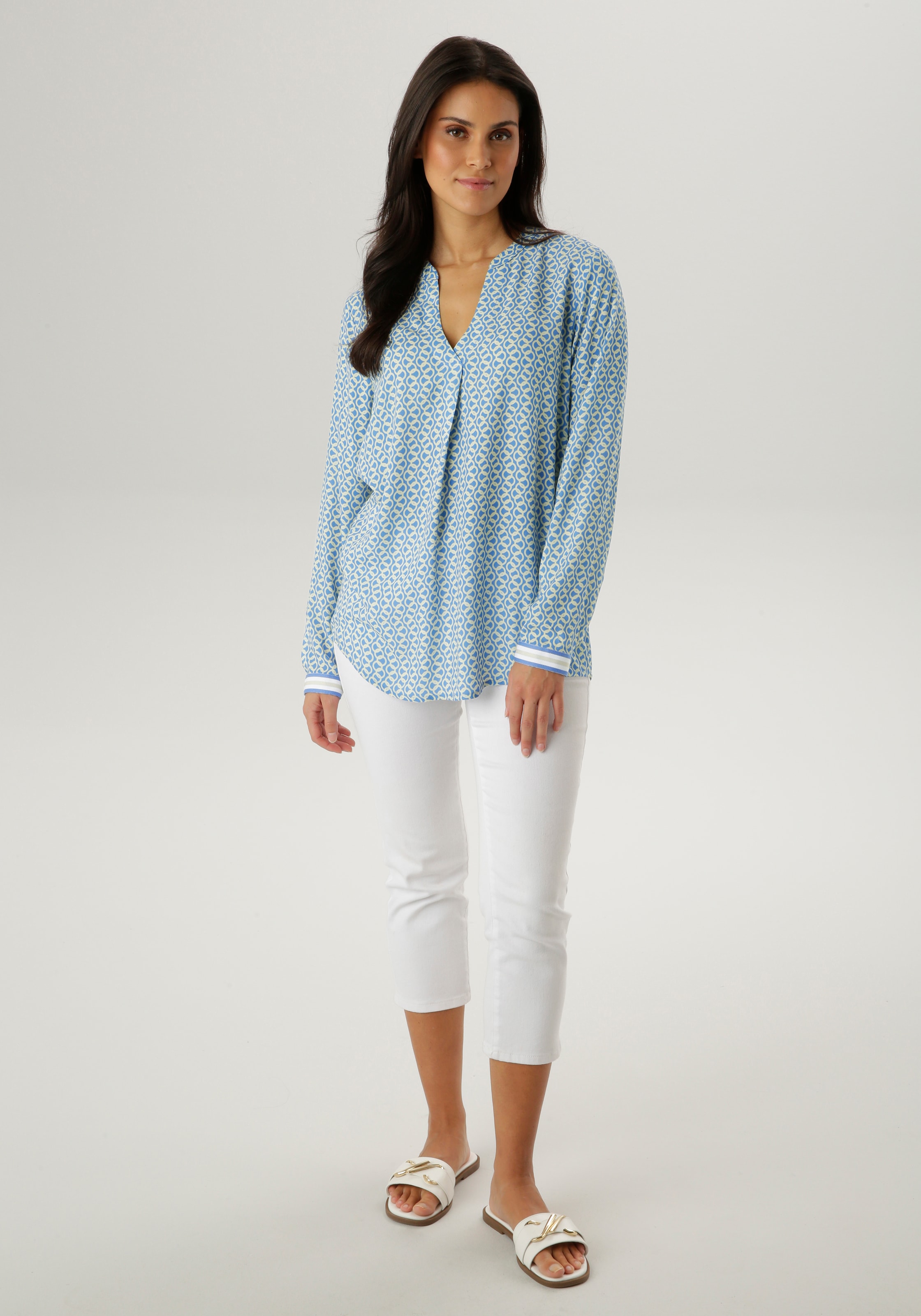 Aniston SELECTED Schlupfbluse mit modischer Kettenmusterung- NEUE KOLLEKTION