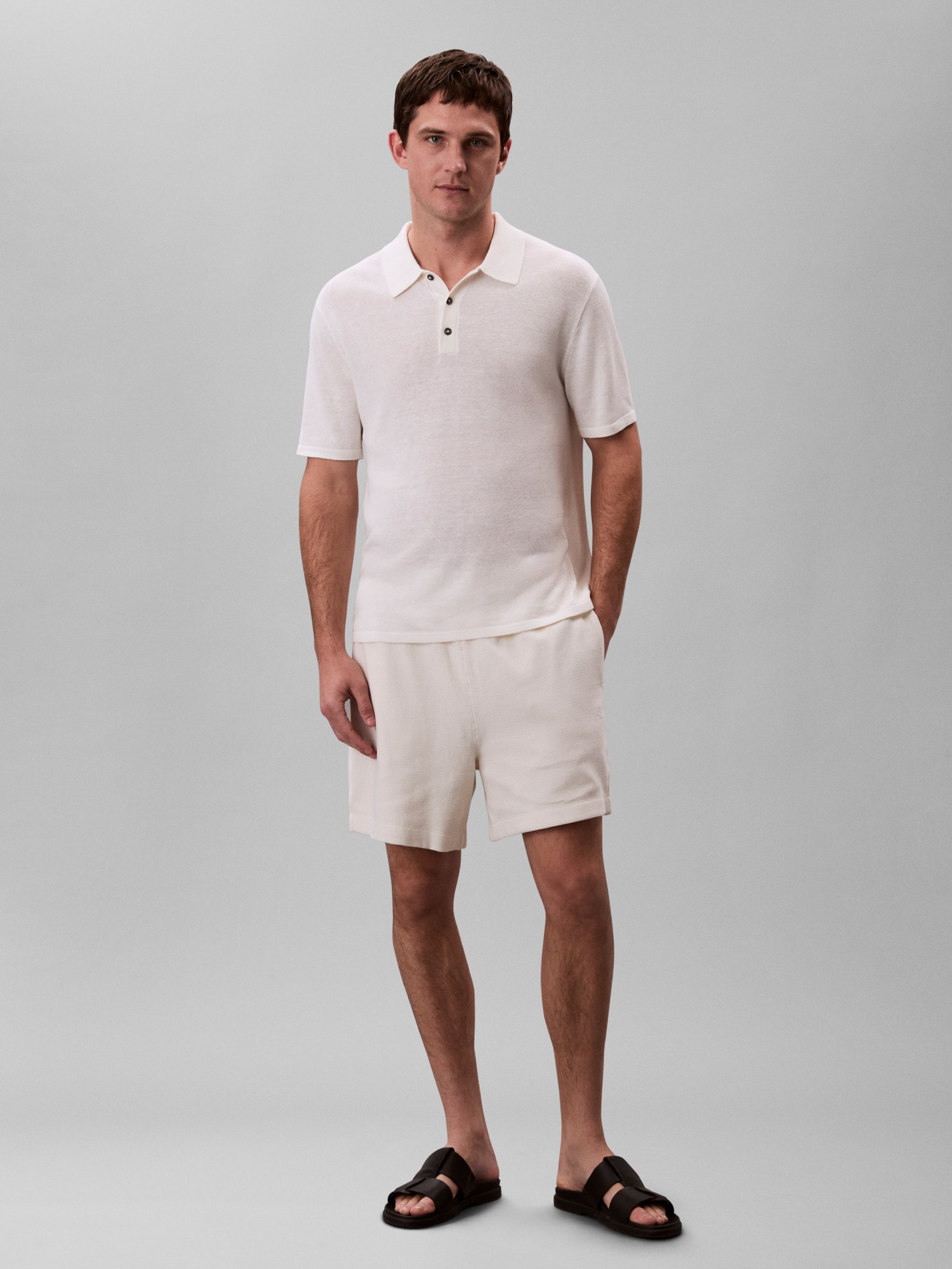 Calvin Klein Jeans Sweatshorts »HD COTTON WAFFLE SHORT«, Mit elastischem Bund